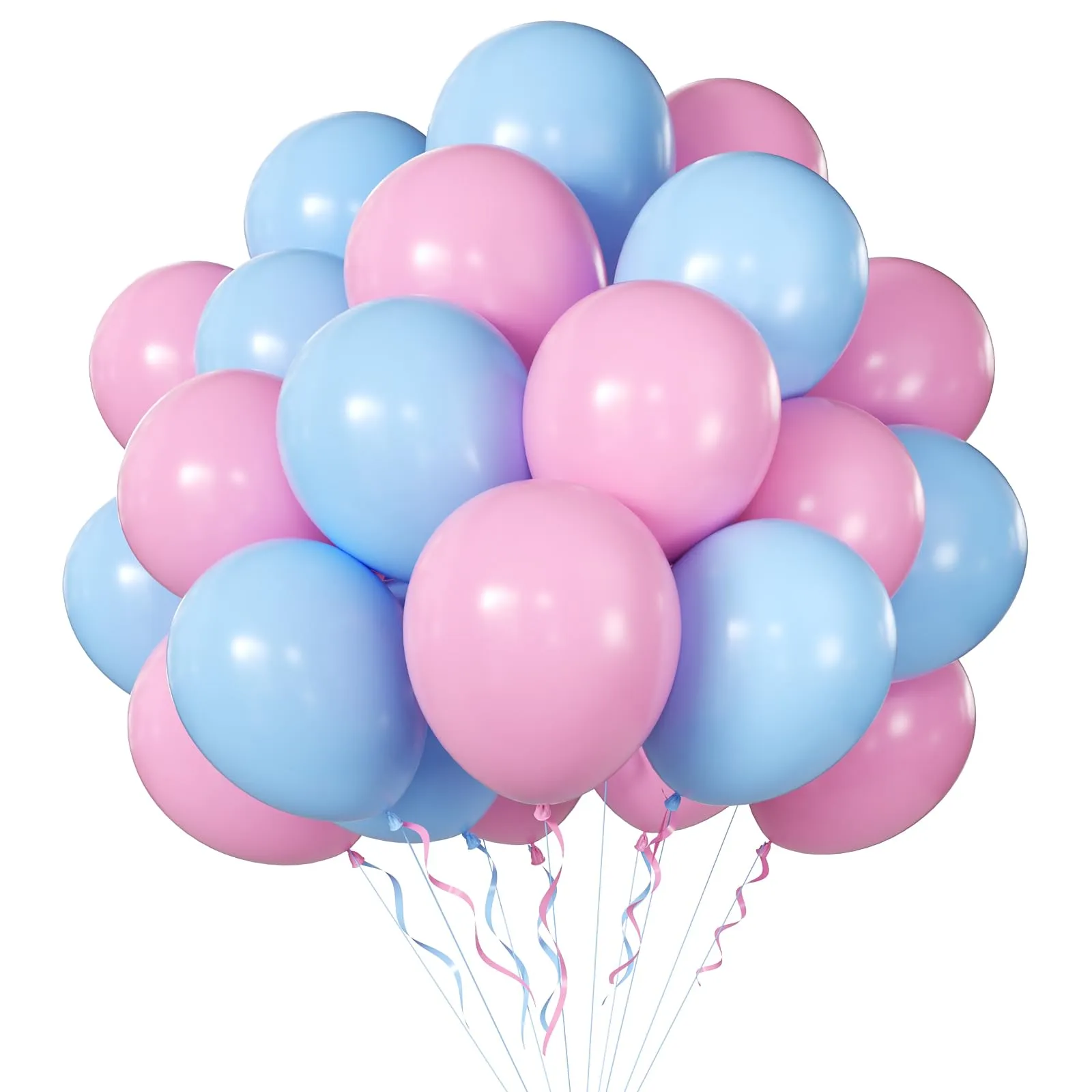 Yehnda Palloncini Rosa e Blu Pastello, 70 Pezzi 12 Pollici - immagine 1