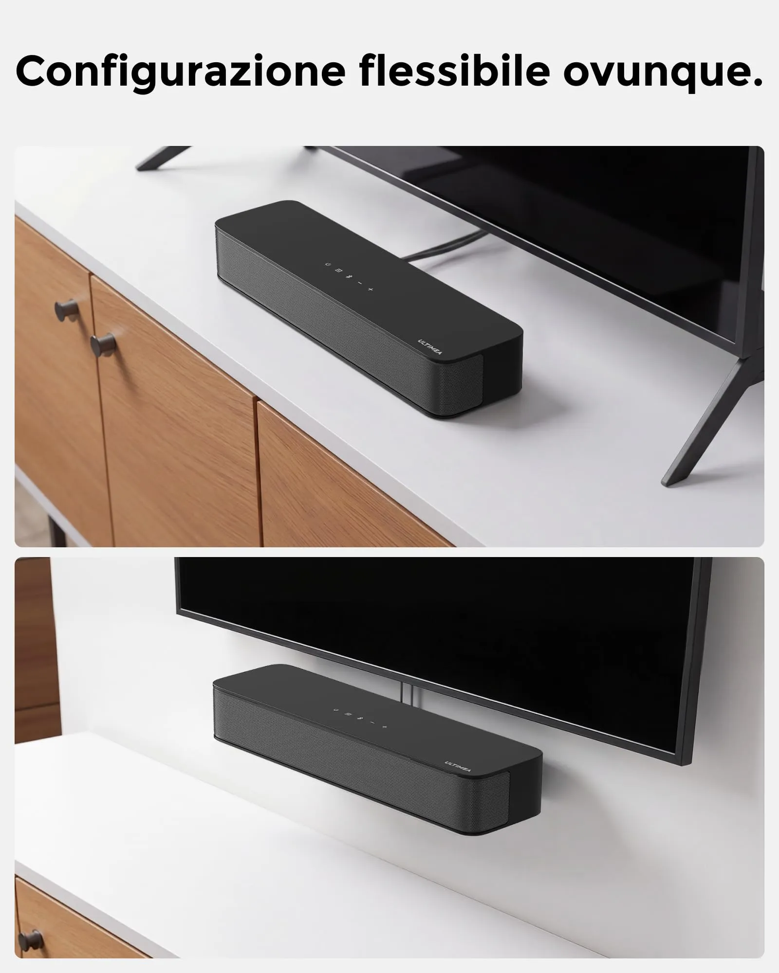 ULTIMEA Soundbar 2.1 canali con subwoofer integrato, Poseidon M20 Pro - immagine 5