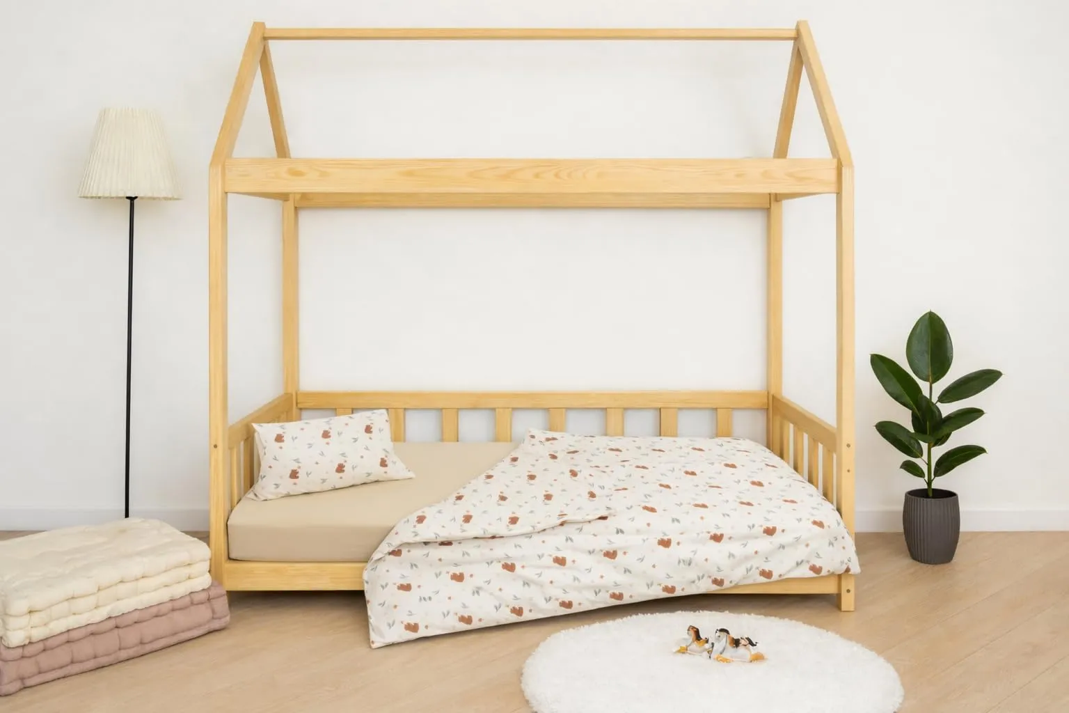 Lovely Hippo Set Letto 3 Pezzi Orsetto: Lenzuolo con Angoli 80x160 cm, Copripiumino 120x170 cm e Federa - immagine 3