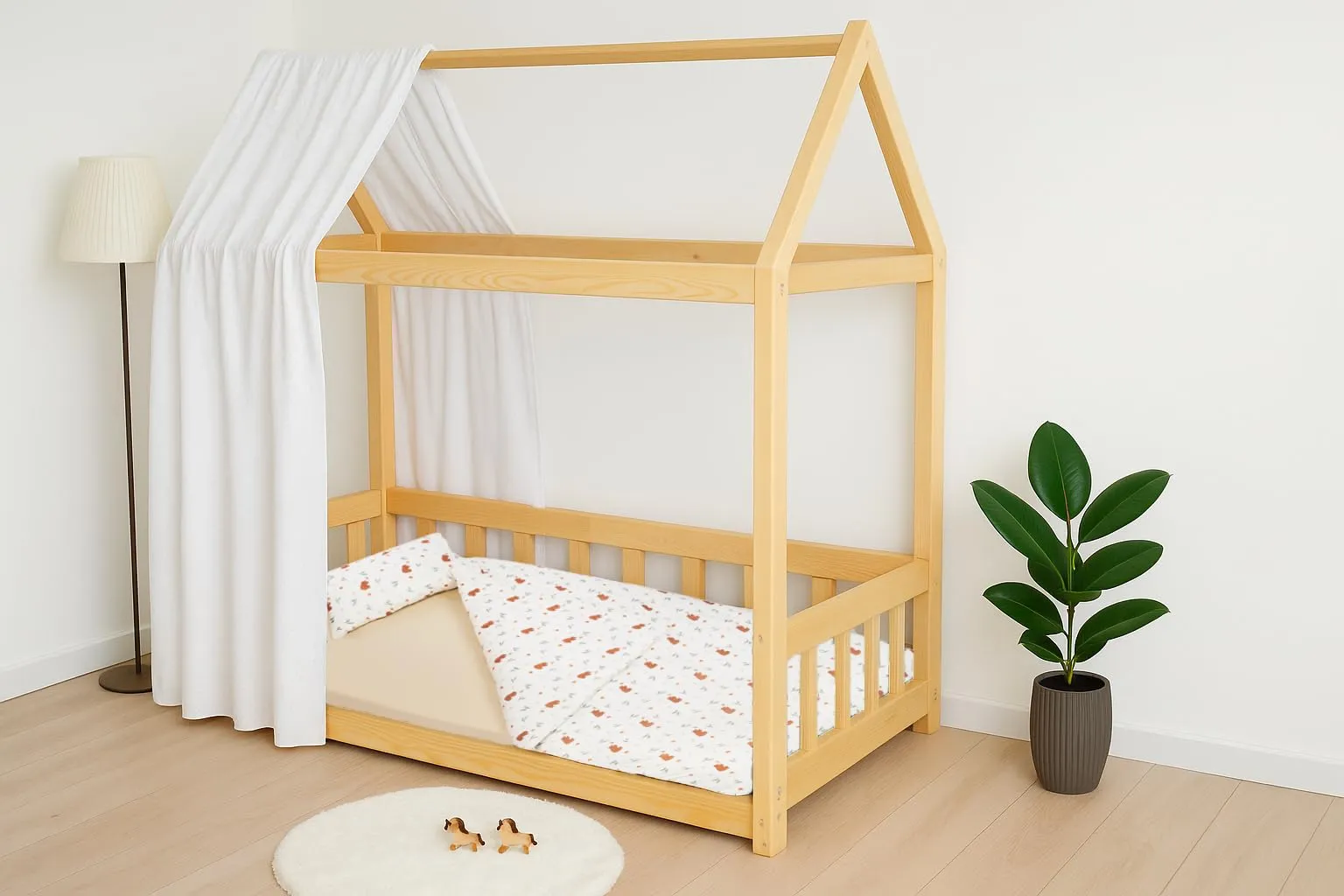 Lovely Hippo Set Letto 3 Pezzi Orsetto: Lenzuolo con Angoli 80x160 cm, Copripiumino 120x170 cm e Federa - immagine 4
