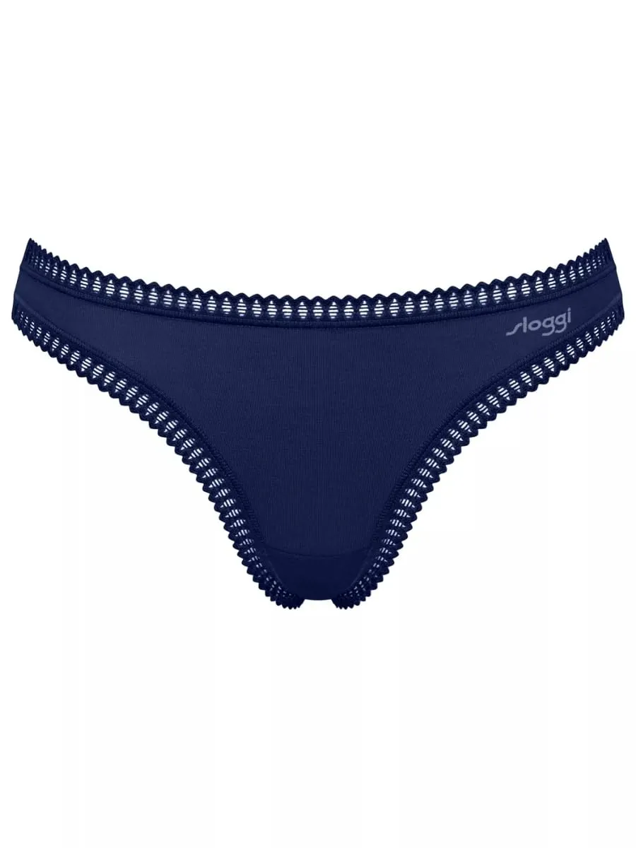 Sloggi Donna Go Crush String C3P, Blue - Dark Combination - immagine 4