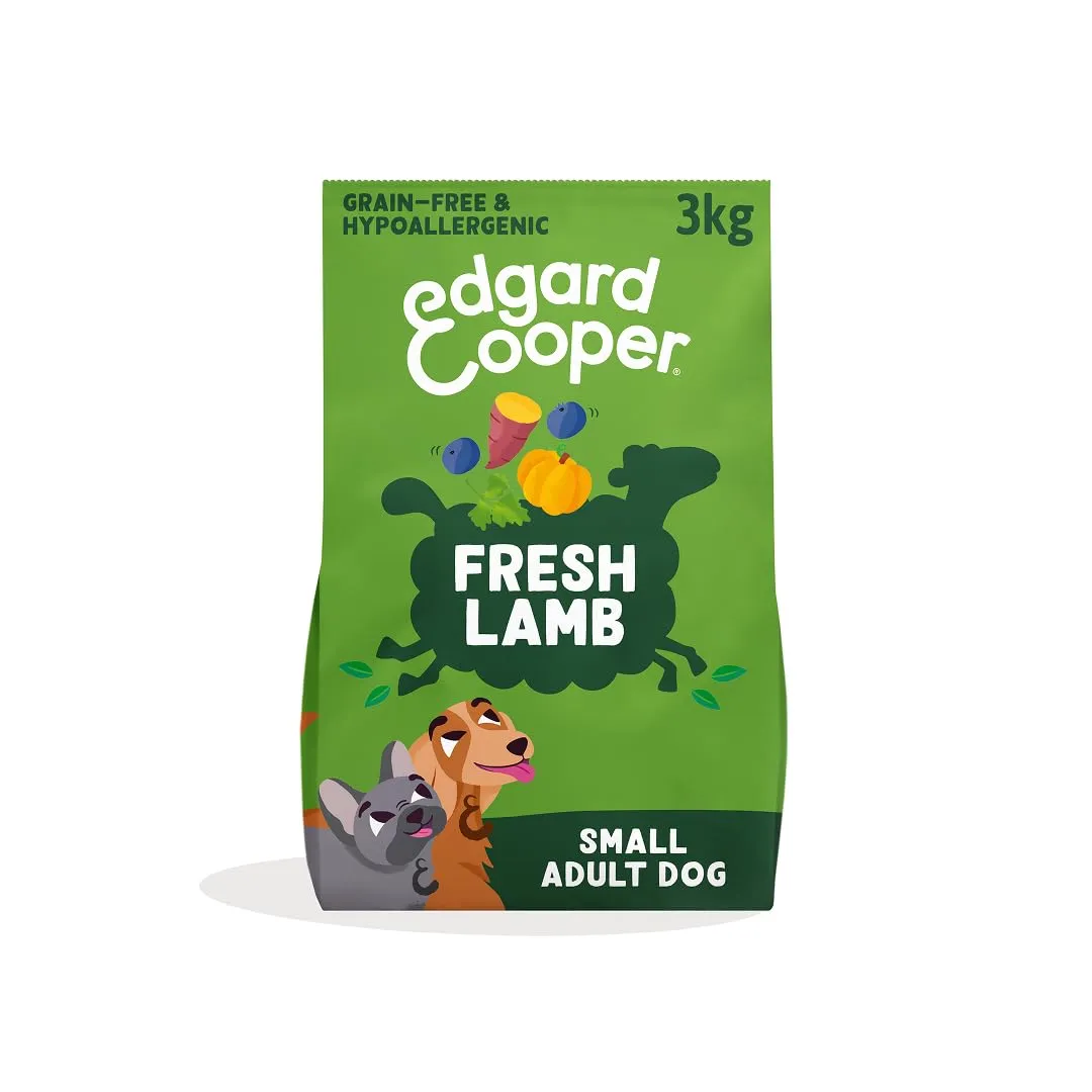 Edgard & Cooper Crocchette Cani Adulti Piccola Taglia, Agnello Fresco, Senza Cereali, Ipoallergenica, 3kg - immagine 1