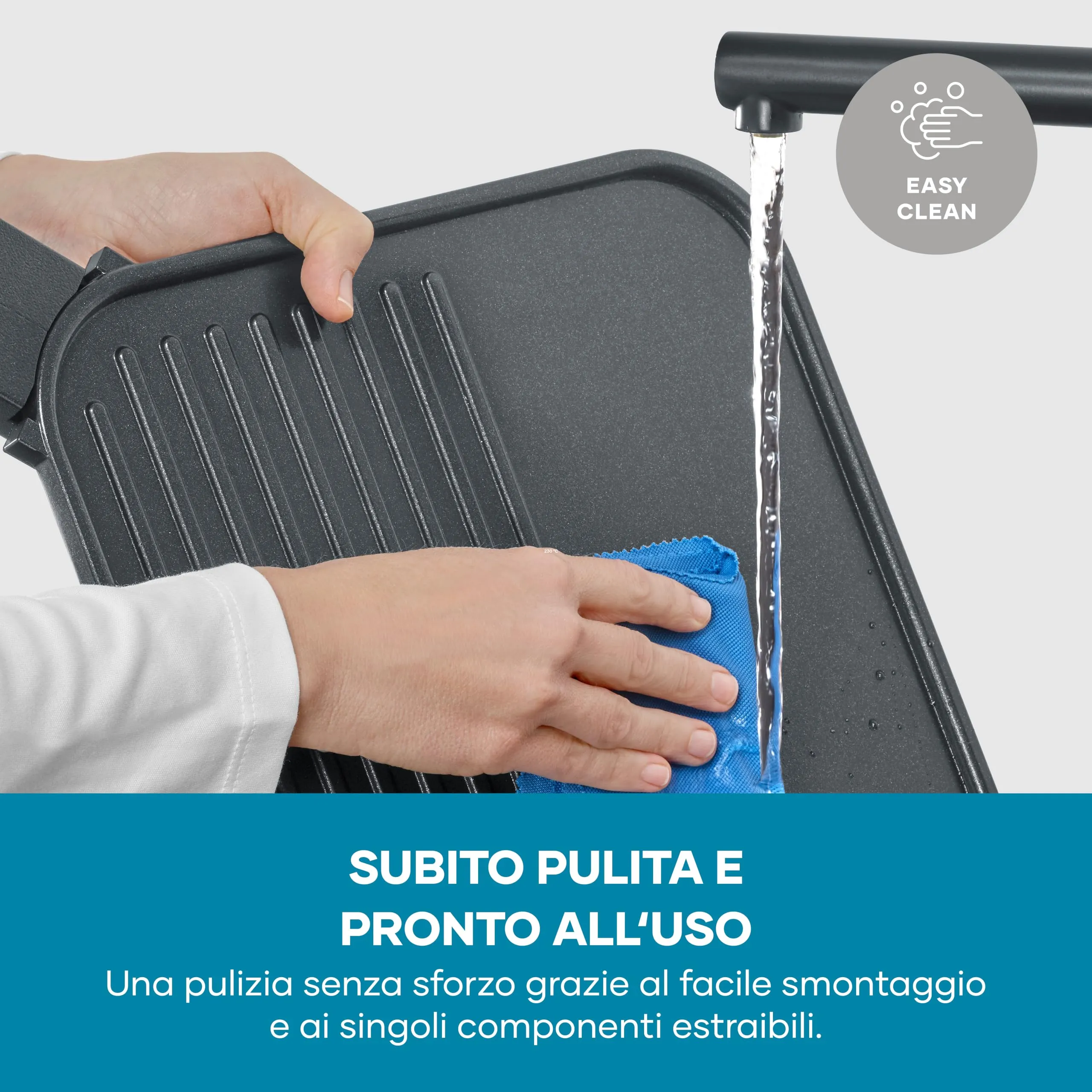 Severin Barbecue Elettrico PG 8598, 2300W, con Supporto e Coperchio, Nero - immagine 6