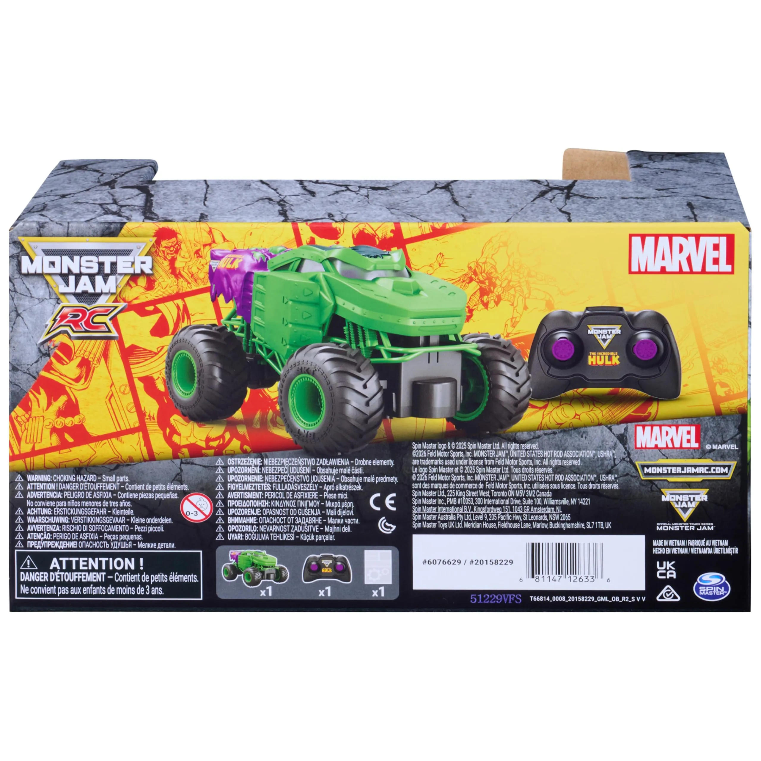Monster Jam Remote Control Vehicle 1:24 Marvel Hulk - immagine 7
