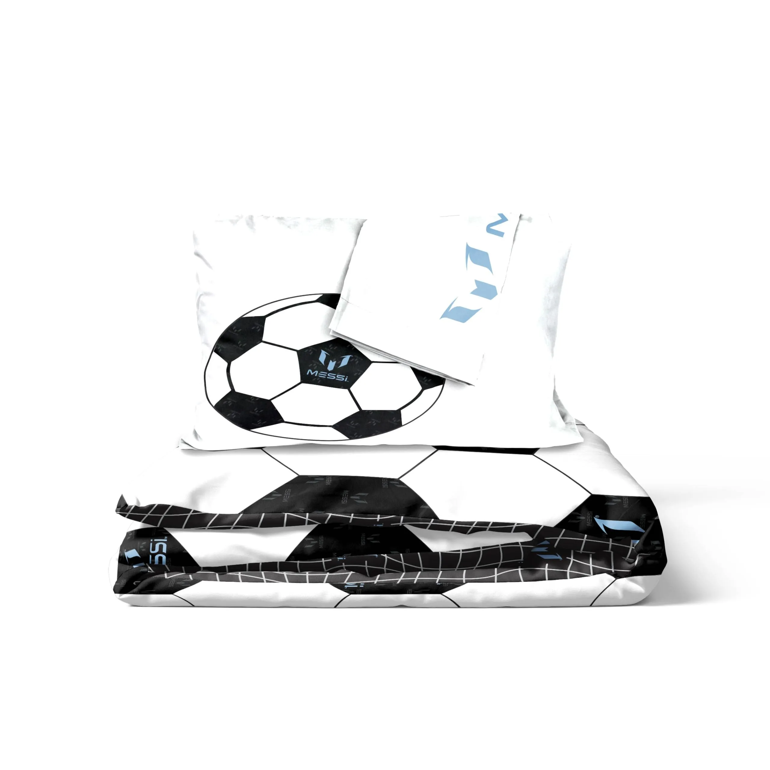 Jay Franco Messi Football Bedding Set, 3 Pieces, White - immagine 5