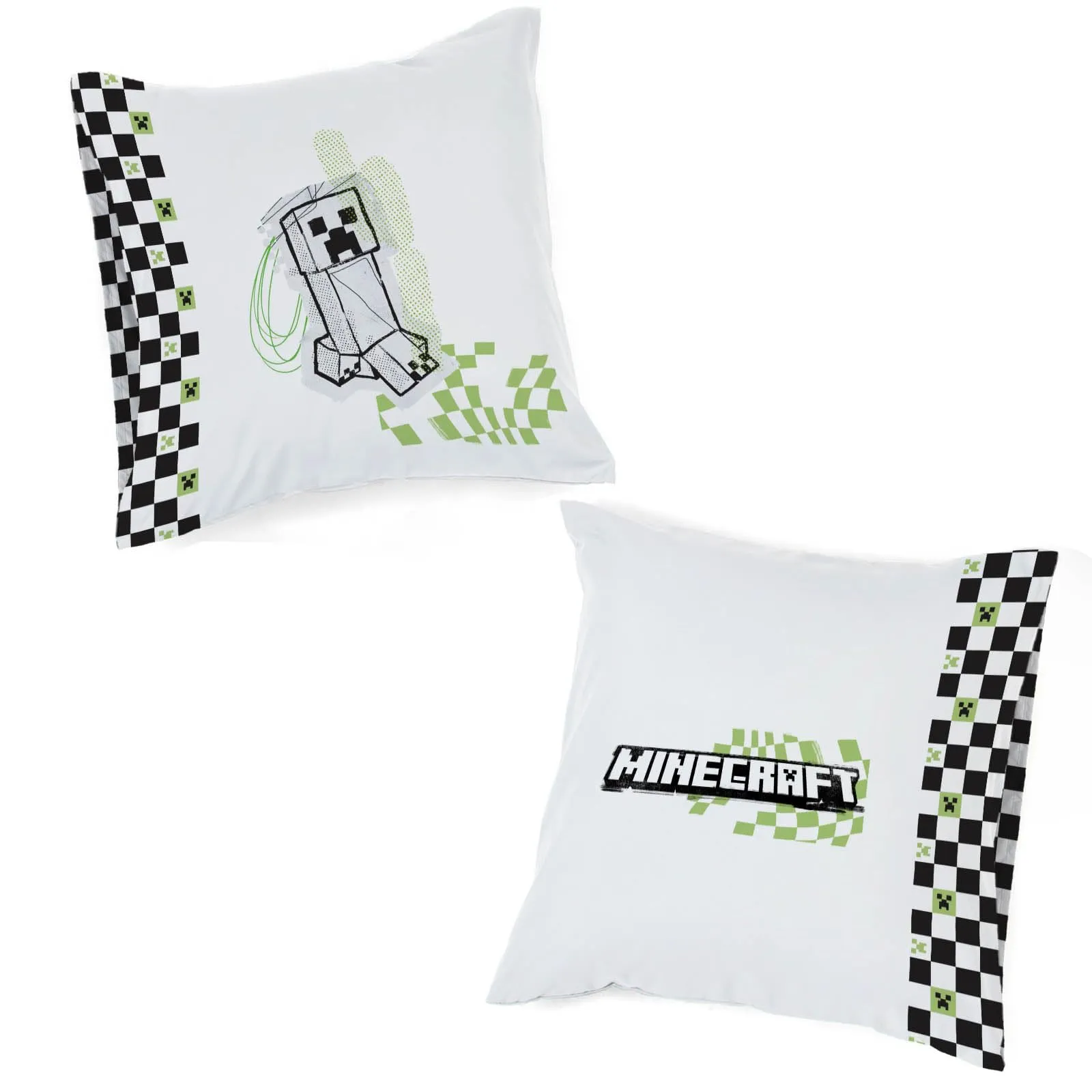Jay Franco Minecraft Creeper Set Biancheria da Letto per Bambini, Copripiumino e Federa, Grigio, 2 Pezzi - immagine 4