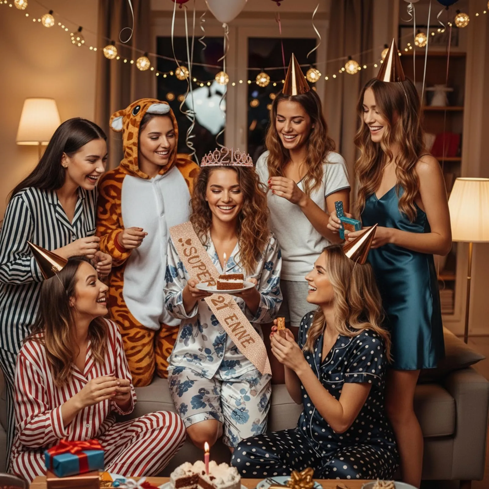 NEONSKY Set Compleanno Donna con Fascia, Corona e Spilla Mini Corona (21 anni) - immagine 2