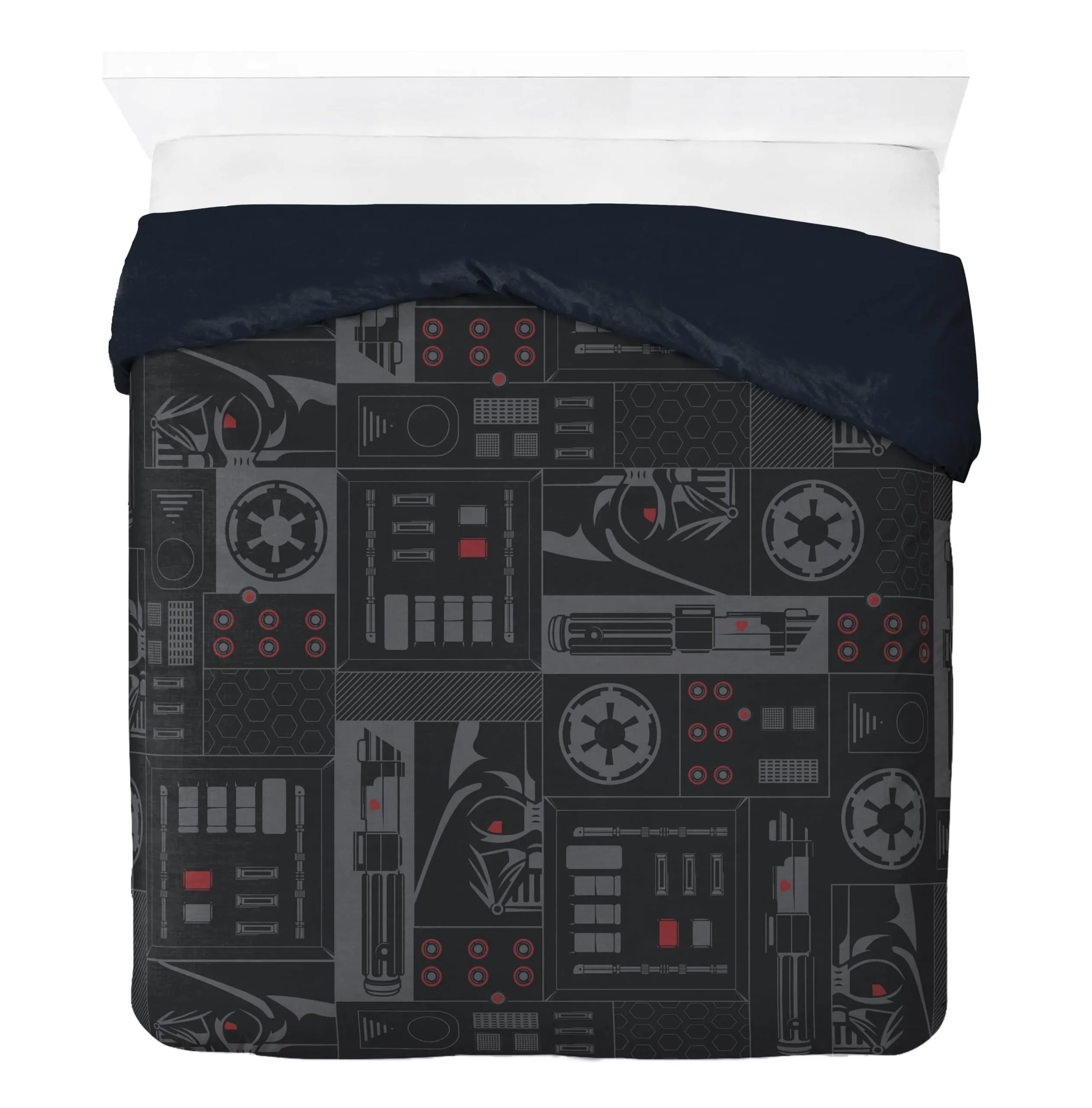 Jay Franco Star Wars Darth Vader Empire Bedding Set, 3 Piece, Black - immagine 2