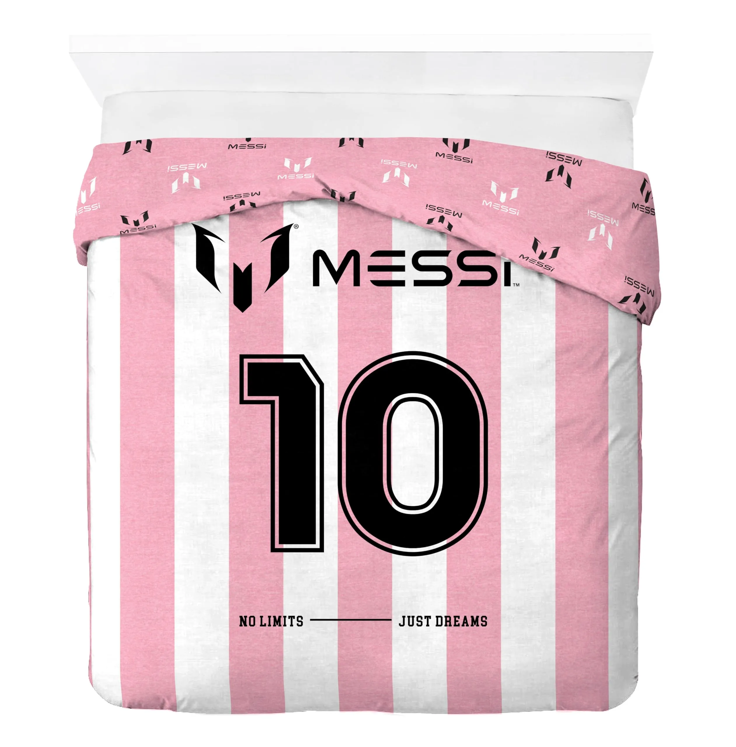 Jay Franco Messi Football Set di biancheria da letto, Rosa, 3 pezzi per letto matrimoniale - immagine 2