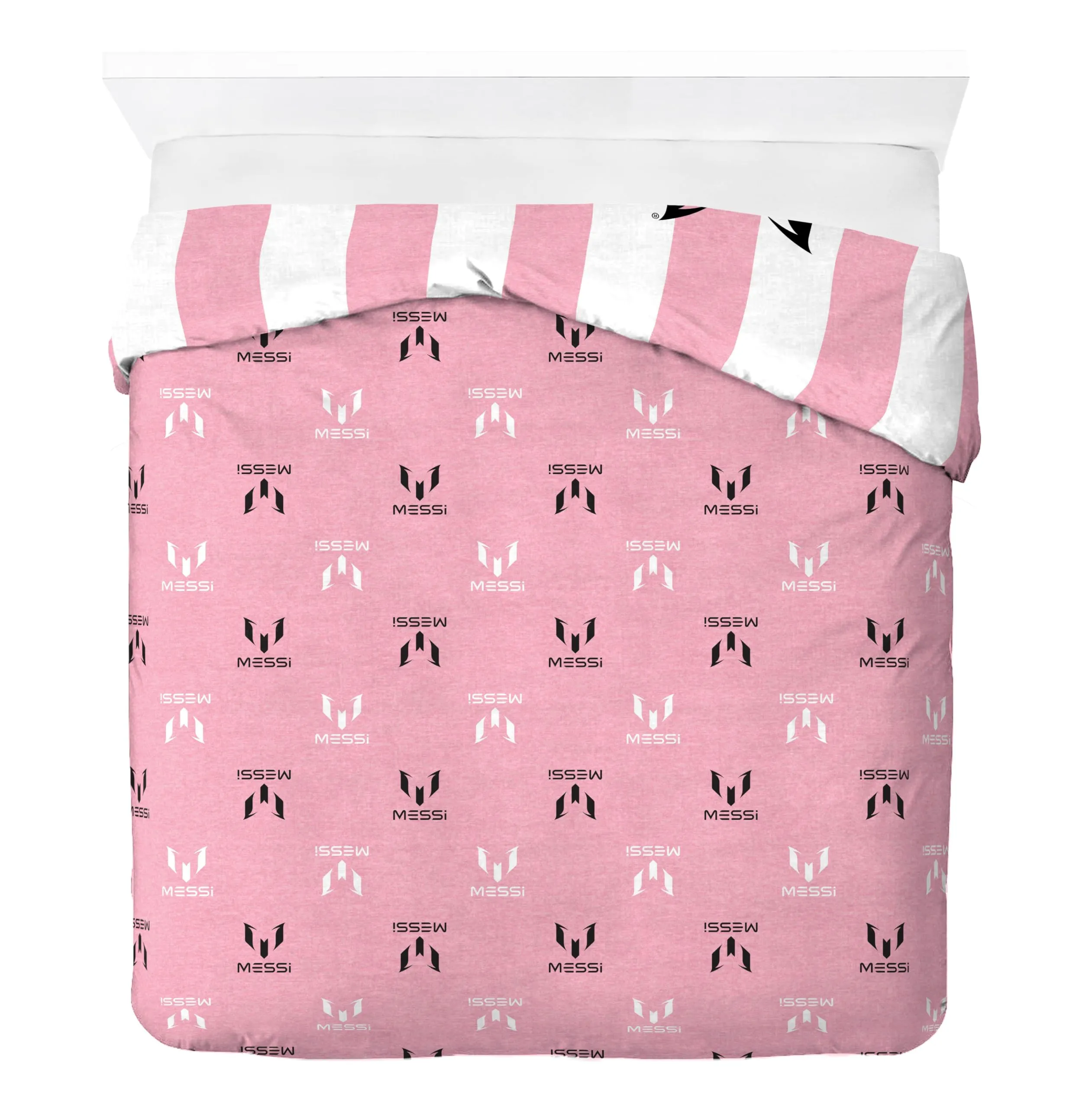 Jay Franco Messi Football Set di biancheria da letto, Rosa, 3 pezzi per letto matrimoniale - immagine 3