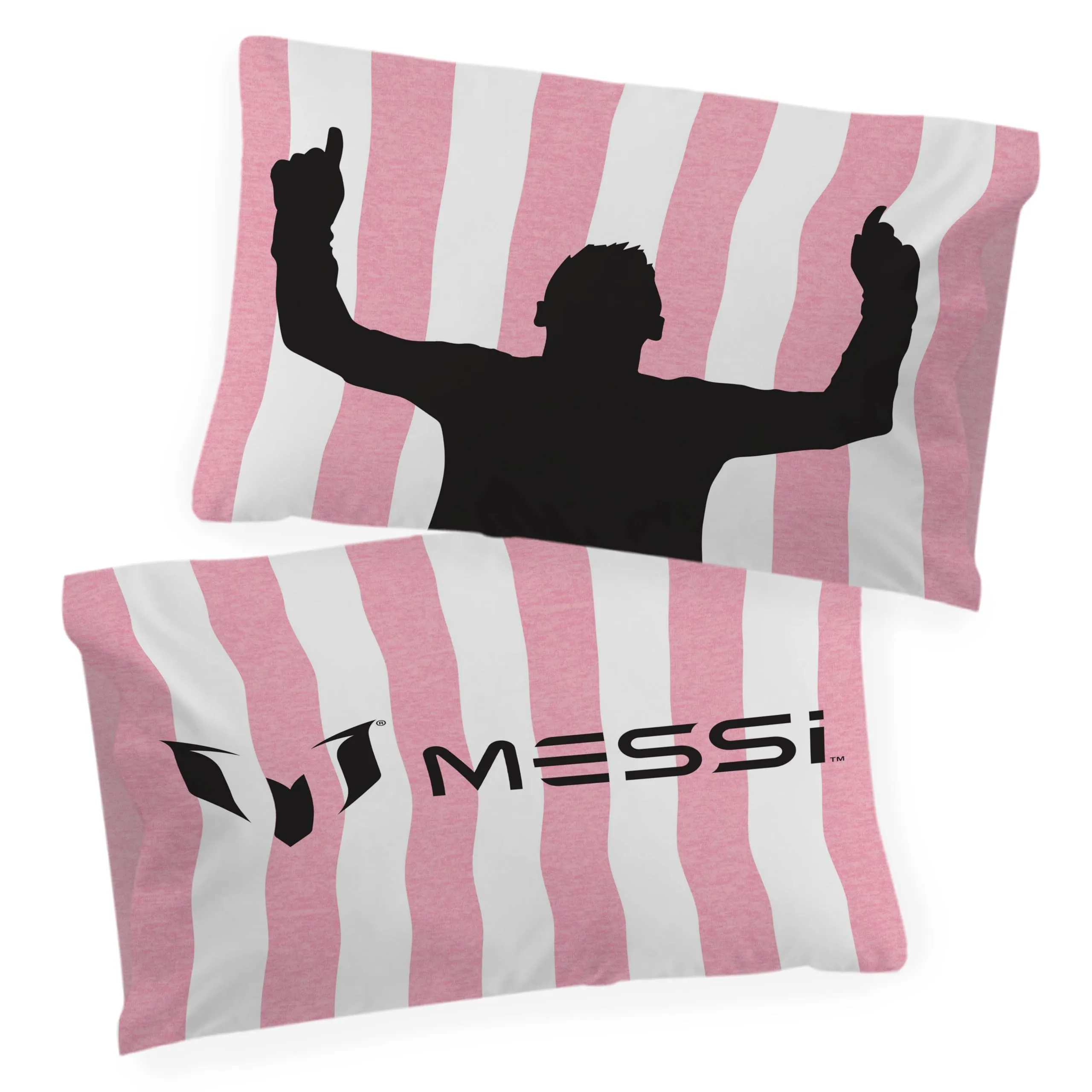Jay Franco Messi Football Set di biancheria da letto, Rosa, 3 pezzi per letto matrimoniale - immagine 4