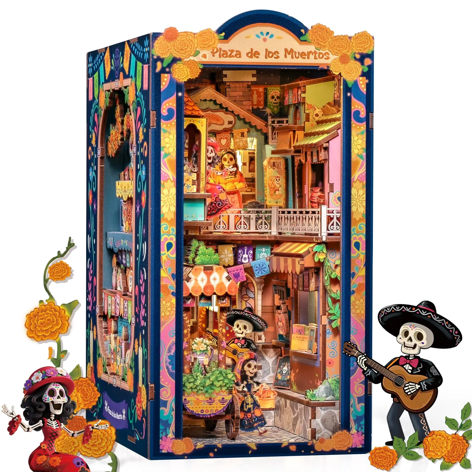 CUTEBEE Casa Legno Book Nook Kit 3D Puzzle - Plaza de los Muertos - immagine 1