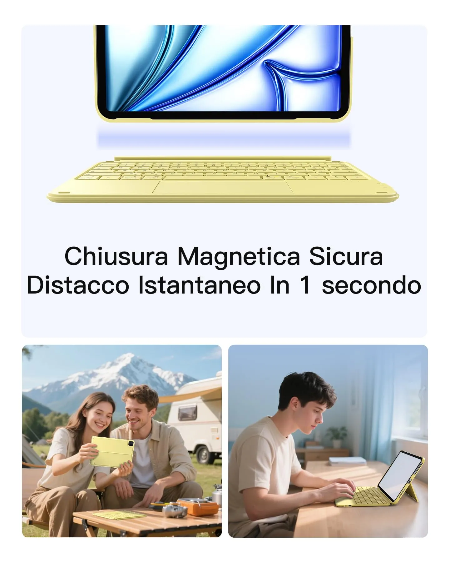 Inateck Custodia Tastiera per iPad A16, 10a Gen, Ultraleggera 450g - immagine 4
