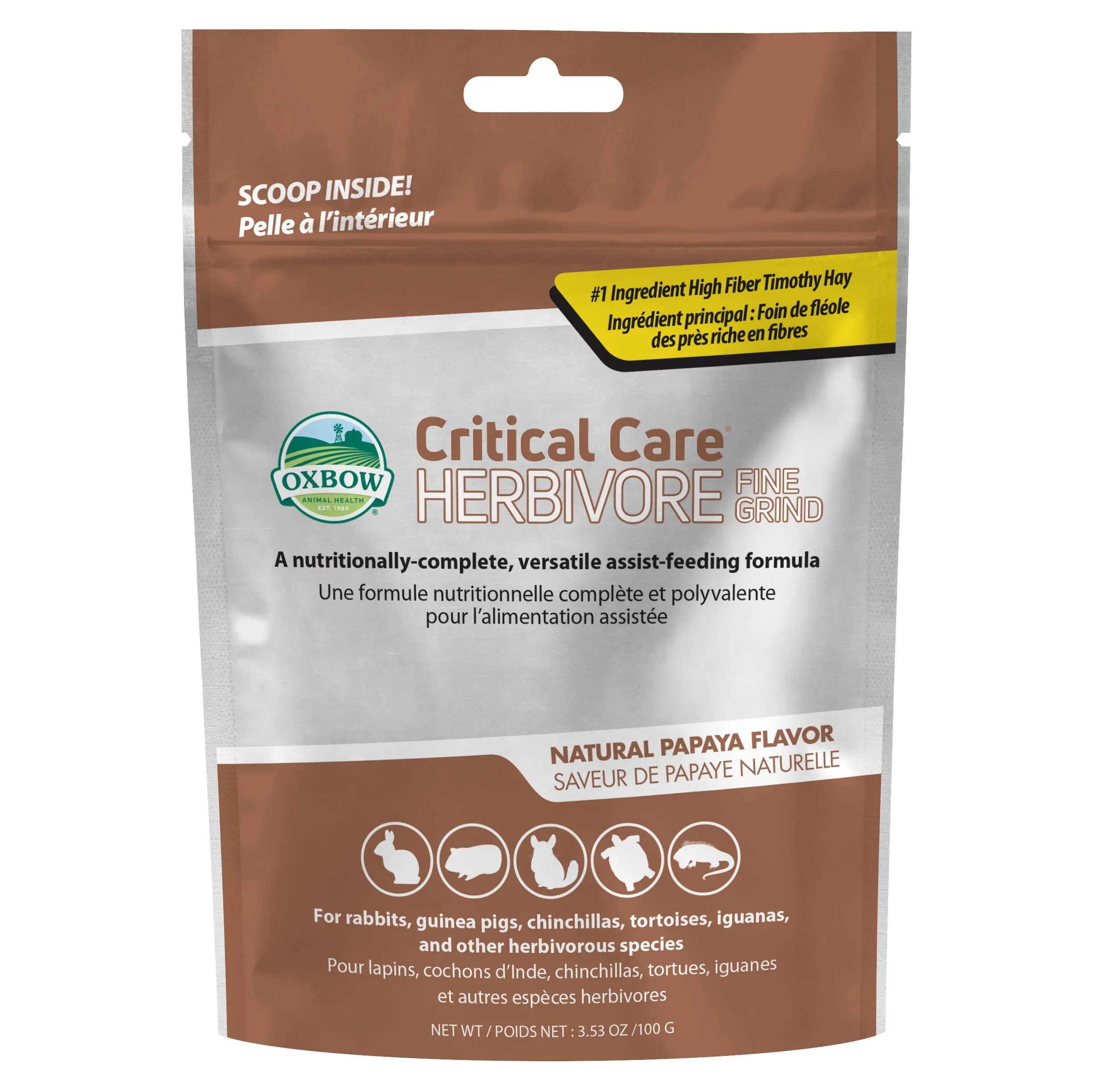 Oxbow Critical Care Polvere per Piccoli Erbivori, 100 g - immagine 1