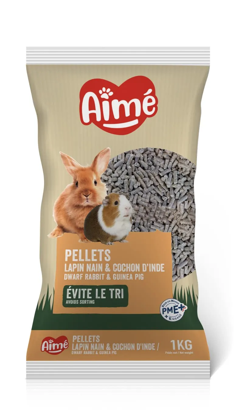 Aimé Nutri'Balance Pasto Completo per Conigli Nani e Porcellini d'India, 1 kg - immagine 1