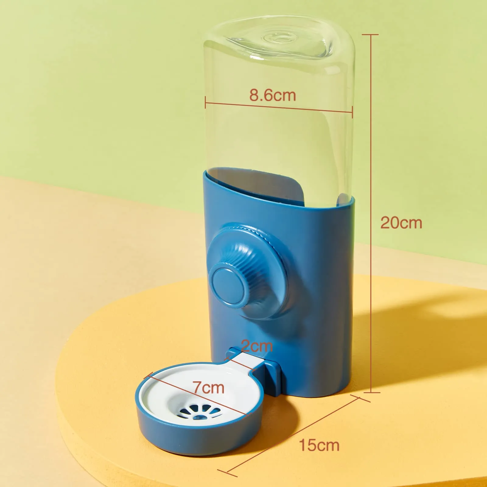 septillar Borraccia Acqua Automatica a Gravità per Piccoli Animali, 600ml, Blu - immagine 6