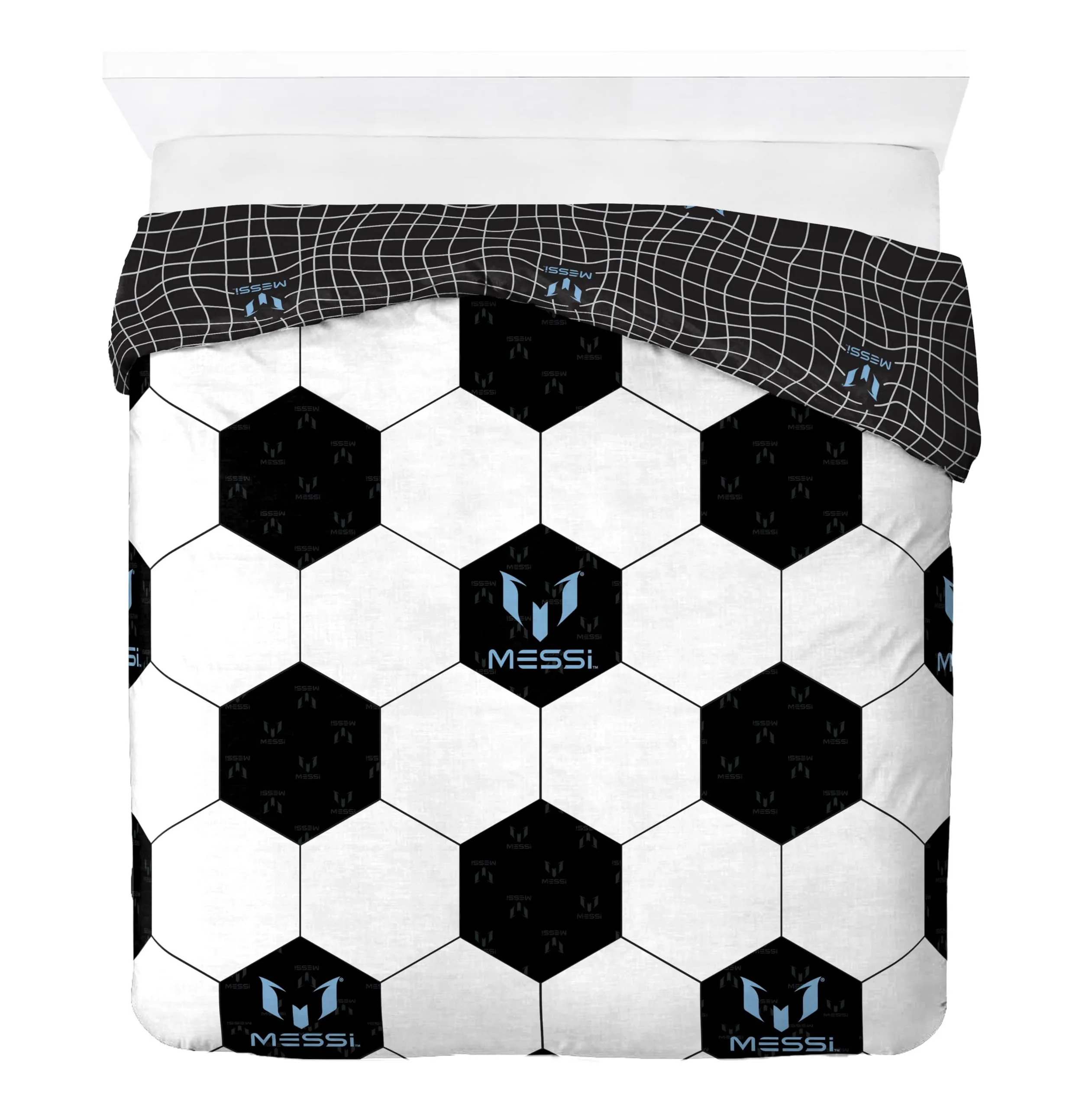 Jay Franco Messi Football Set di Biancheria da Letto, Bianco, 3 Pezzi - immagine 2