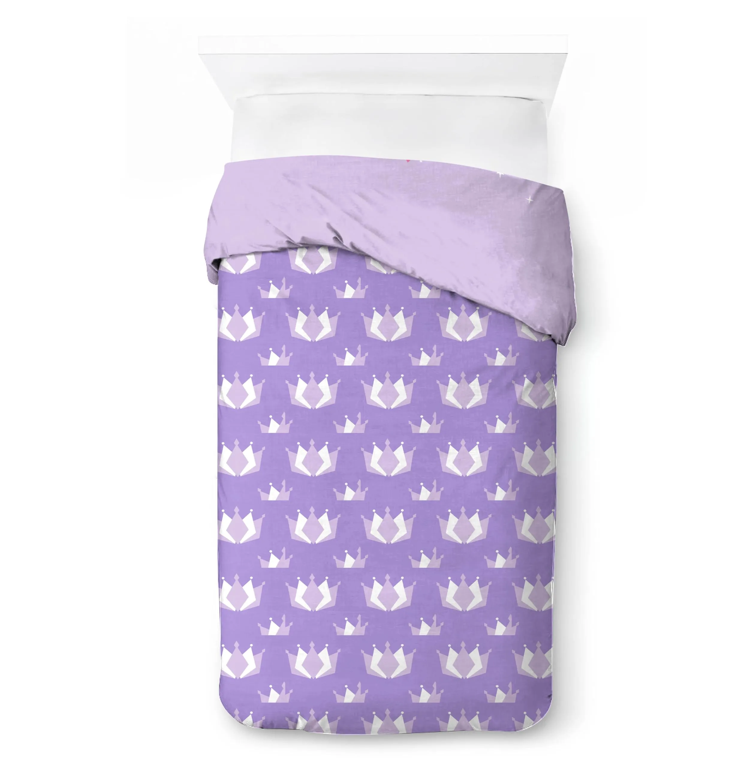 Jay Franco Disney Princess Bedding Set, Ariel, Belle, Cenerentola, Gelsomino, Purple, 2 Pieces (Duvet Cover and Pillowcase) - immagine 3