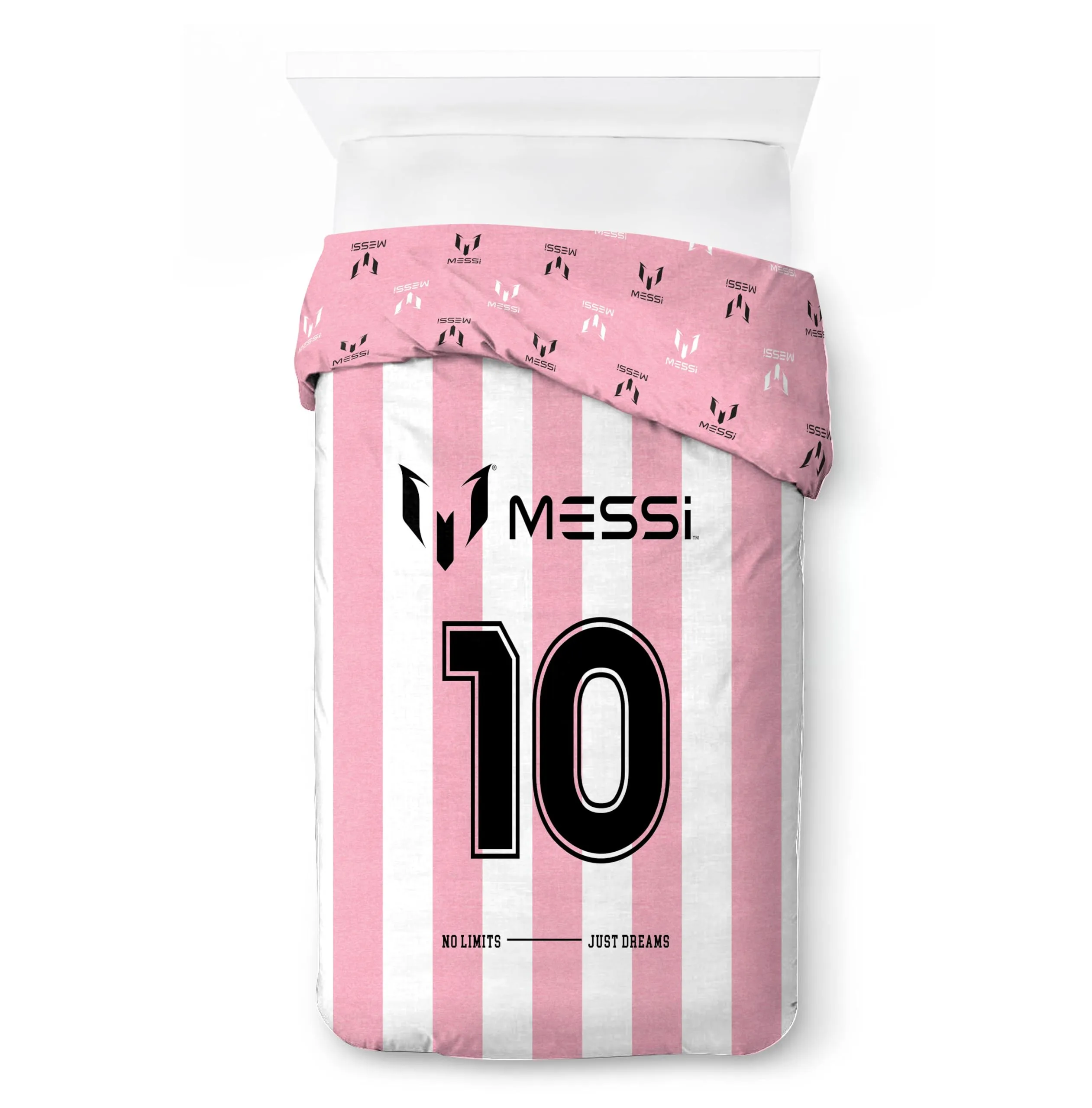 Jay Franco Messi Football Set di biancheria da letto per bambini, Copripiumino e Federa, Rosa, 2 Pezzi - immagine 2