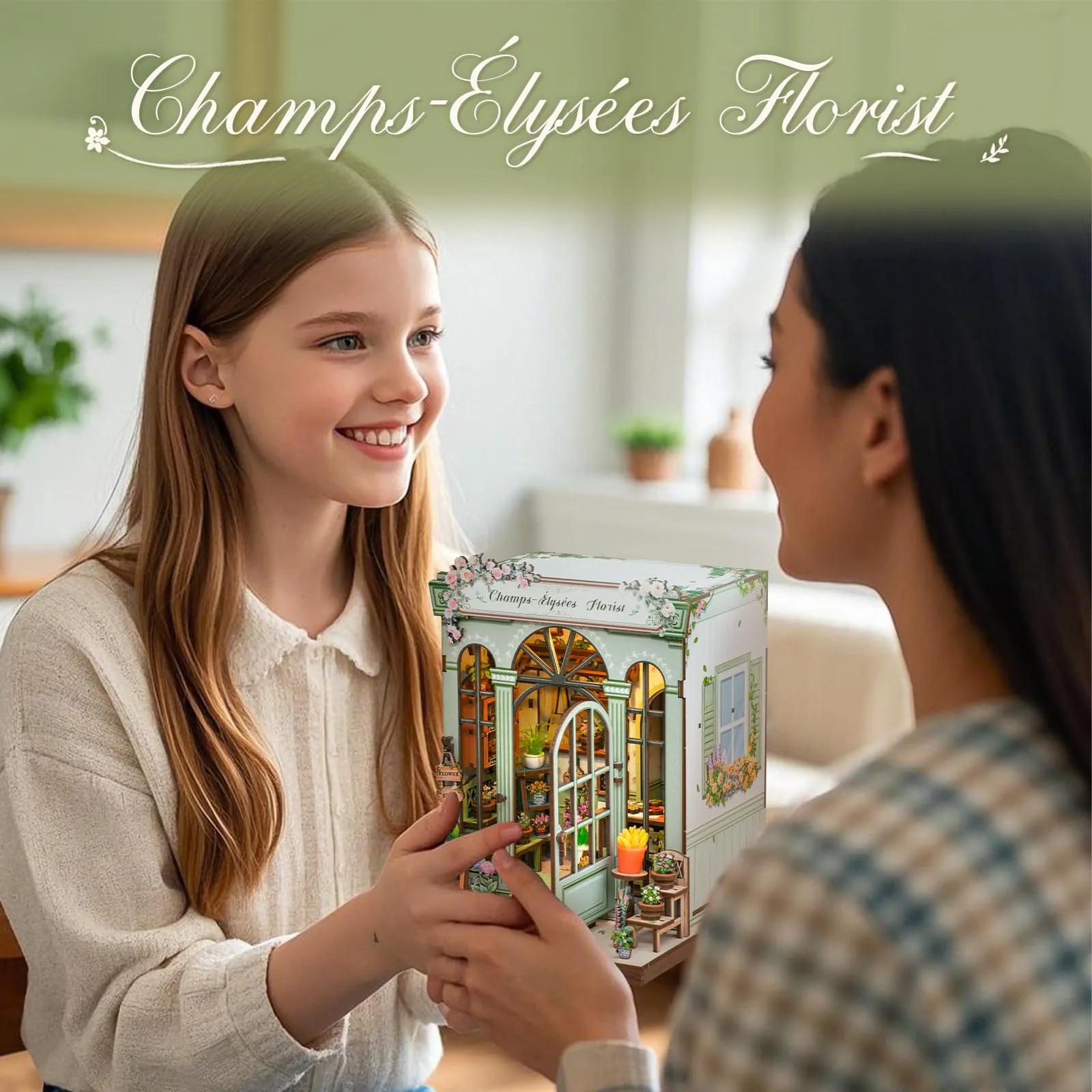 CUTEBEE Book Nook Champs-Élysées Florist Miniature House Kit CQB-CWGC201 - immagine 6