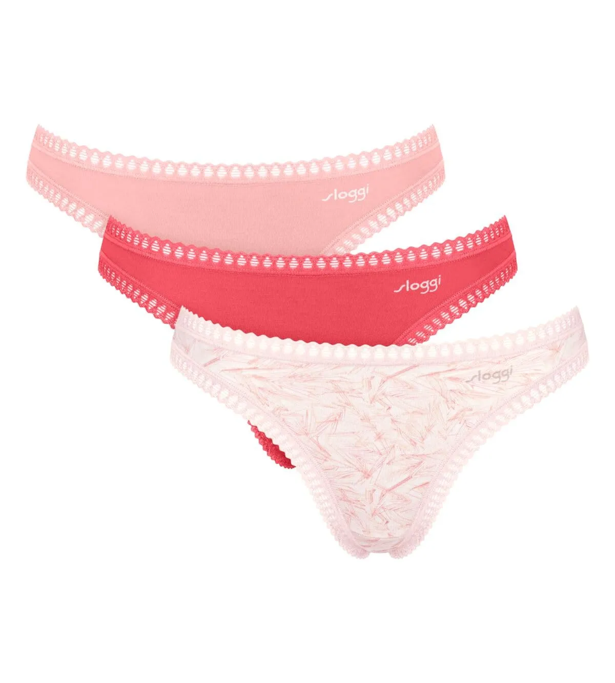 Sloggi Go Crush Perizoma C3p, Rosso Combinación Luz, XL, confezione da 3 - immagine 6