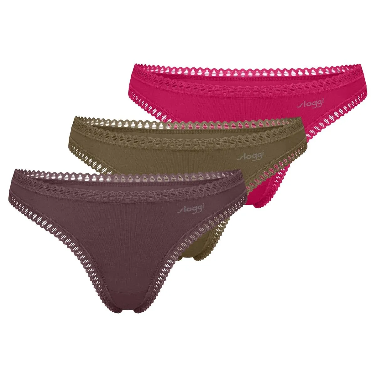 Sloggi Go Crush Perizoma, Multicolore, XXL, Confezione da 3 Pezzi - immagine 1