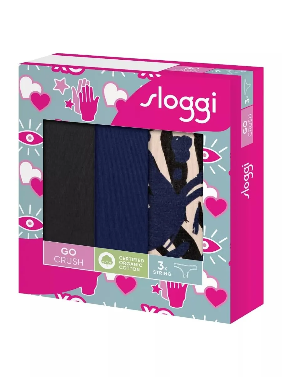 Sloggi Go Crush String C3P, Blue - Dark Combination - immagine 7