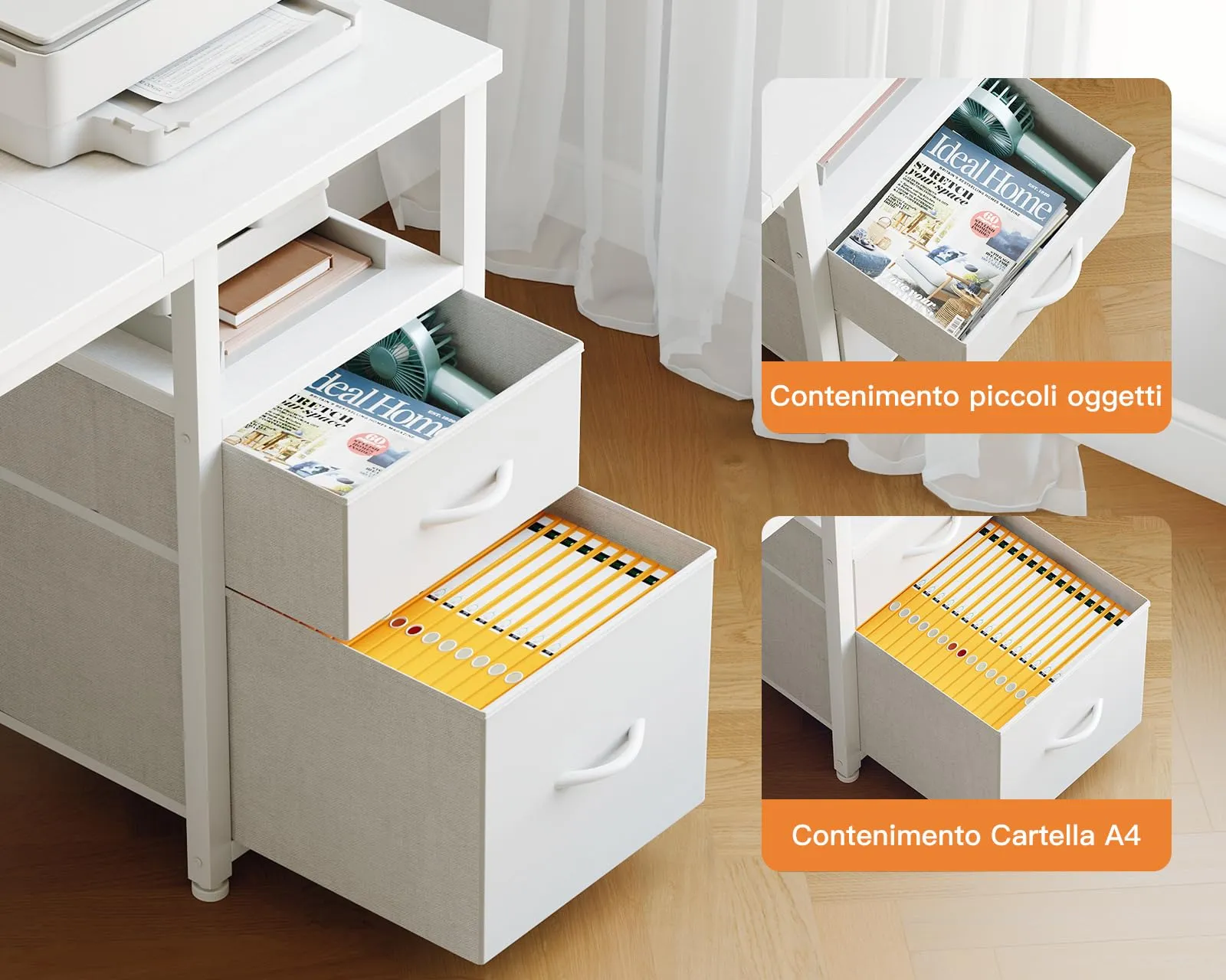 Coleshome Scrivania Angolare con USB e Presa, 160x80cm - immagine 6