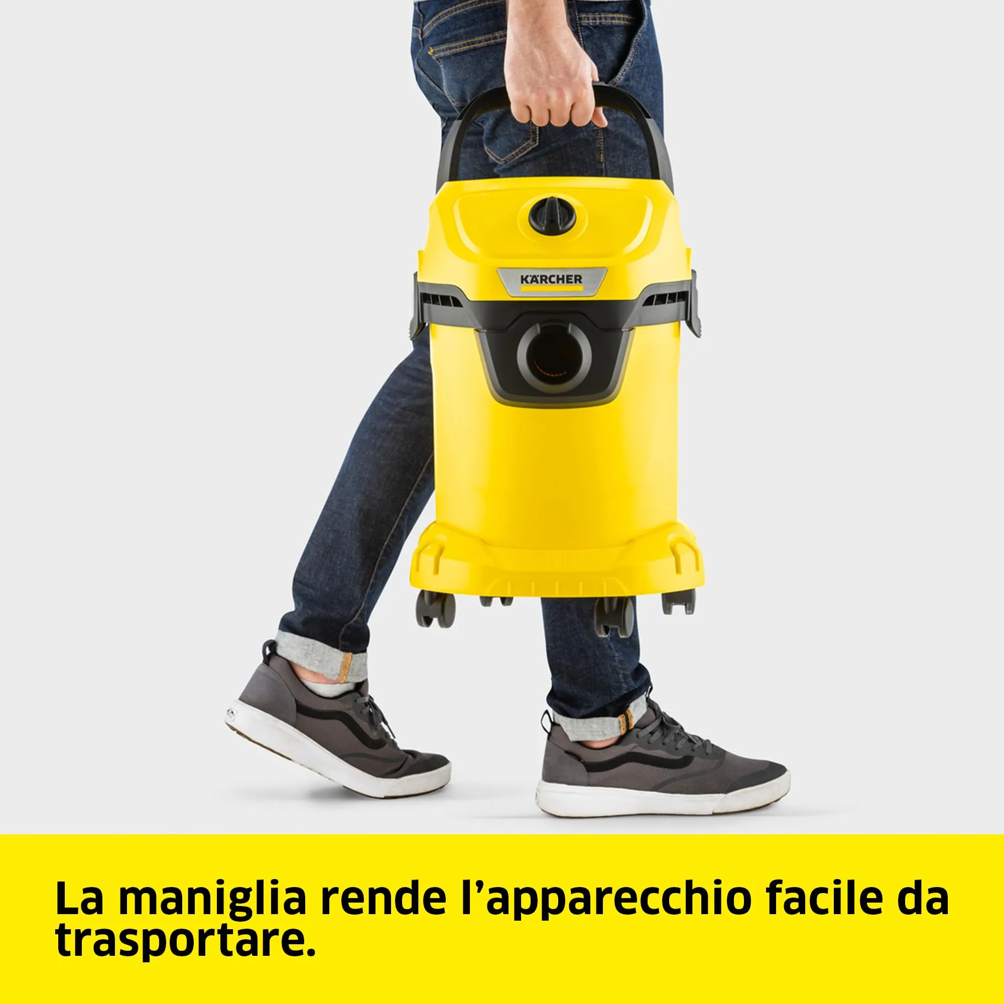 Kärcher WD 3 V-17/4/20 Aspiratore Solidi e Liquidi, 1000 W, Contenitore 17 l, Funzione Soffiante - immagine 3