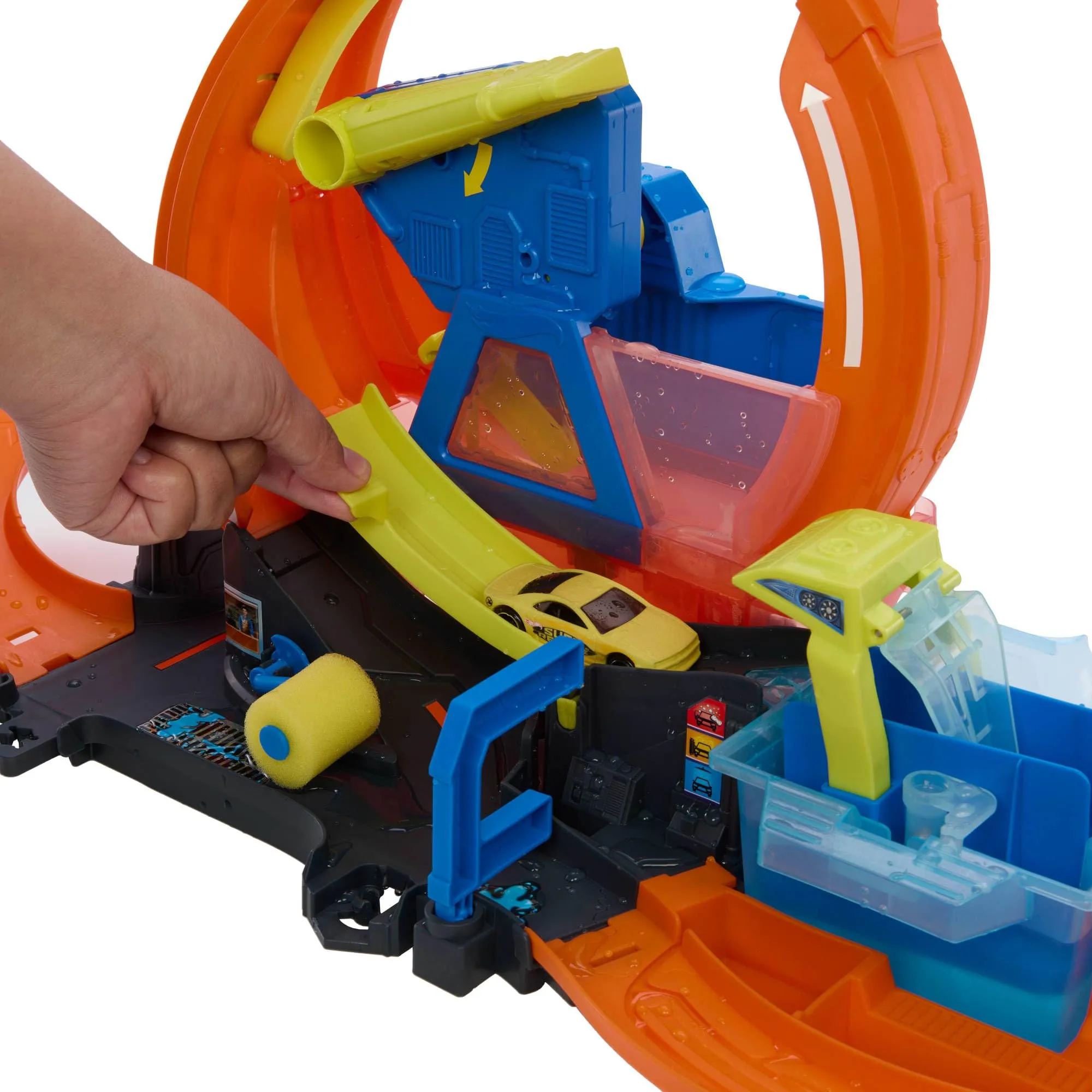Hot Wheels City Loop Autolavaggio e Veicolo che Cambia Colore - immagine 3