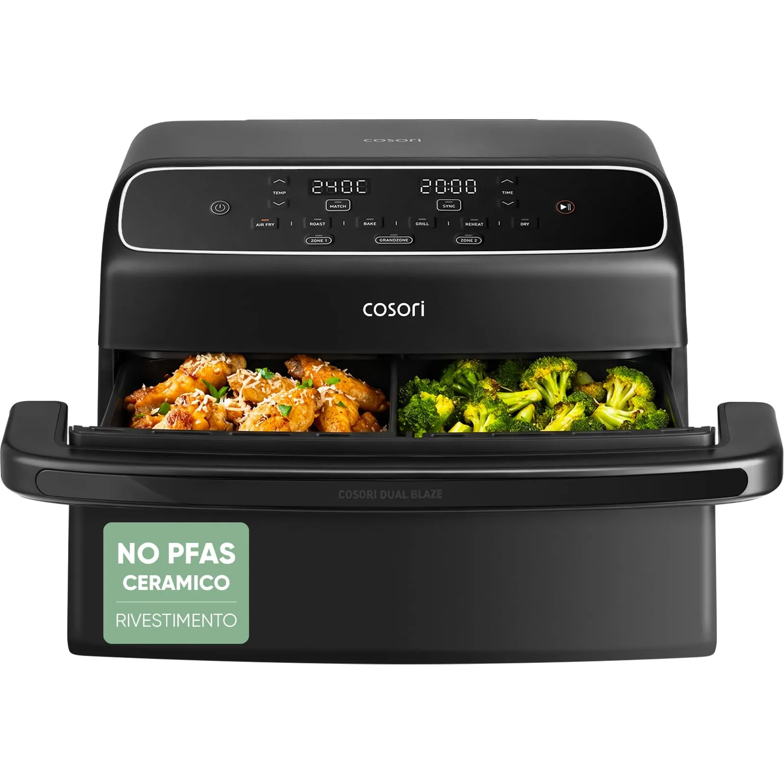 Cosori Twinfry Compact Friggitrice ad Aria 8,6 Litri Ceramico CAF-TF801 - immagine 1