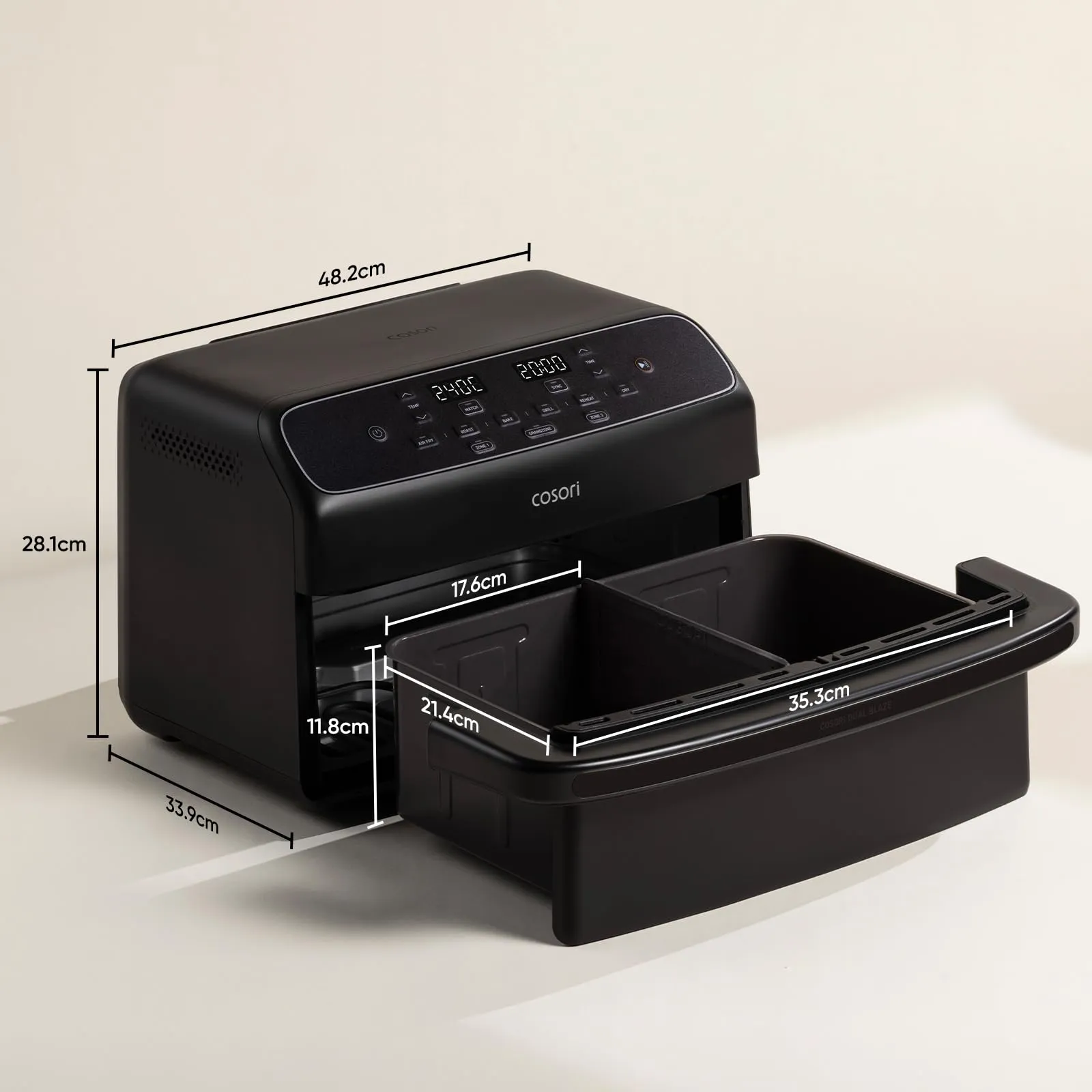 Cosori Twinfry Compact Friggitrice ad Aria 8,6 Litri Ceramico CAF-TF801 - immagine 11