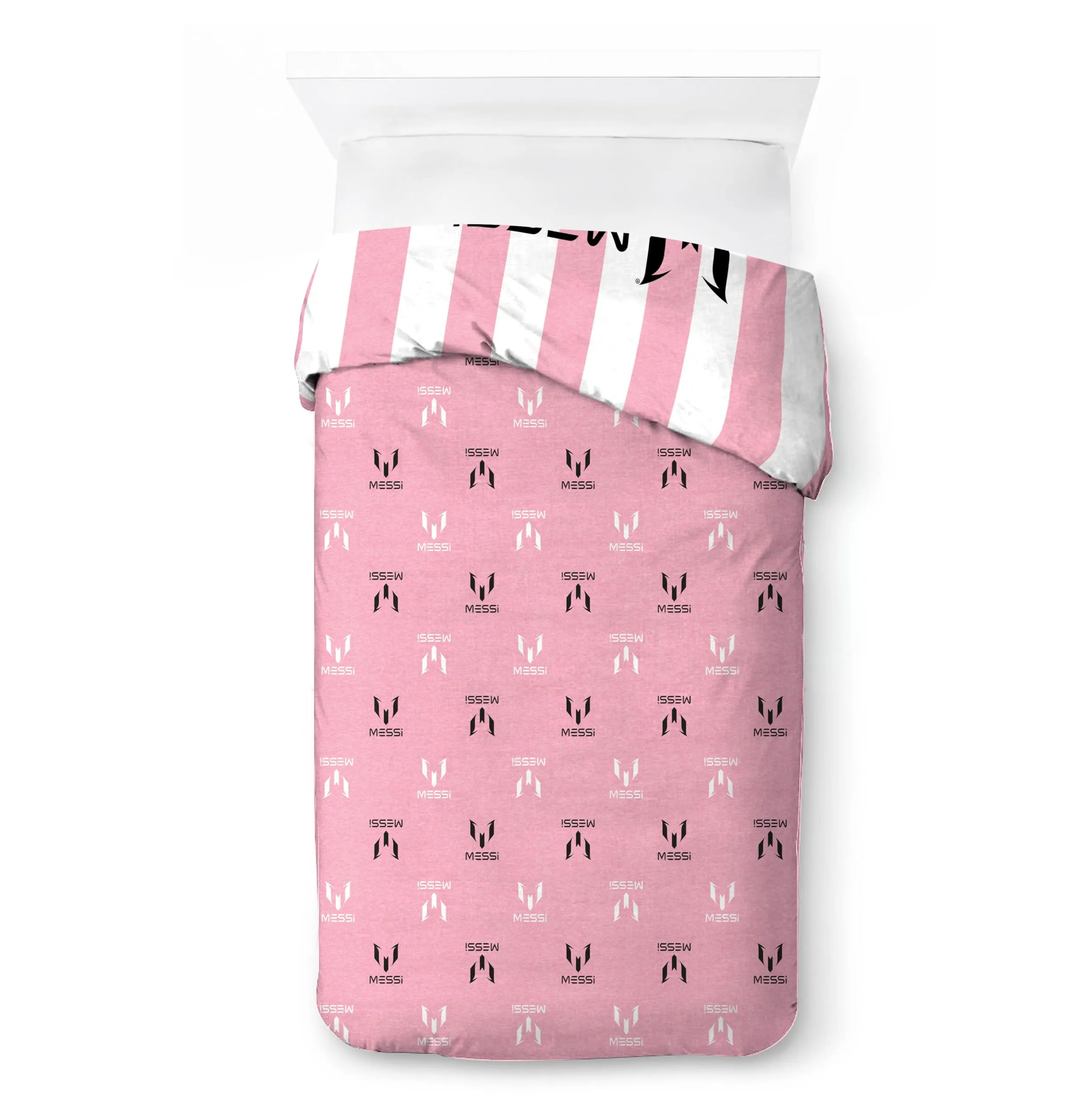 Jay Franco Messi Football Set Biancheria da Letto, Copripiumino e Federa, Rosa, 2 Pezzi - immagine 3