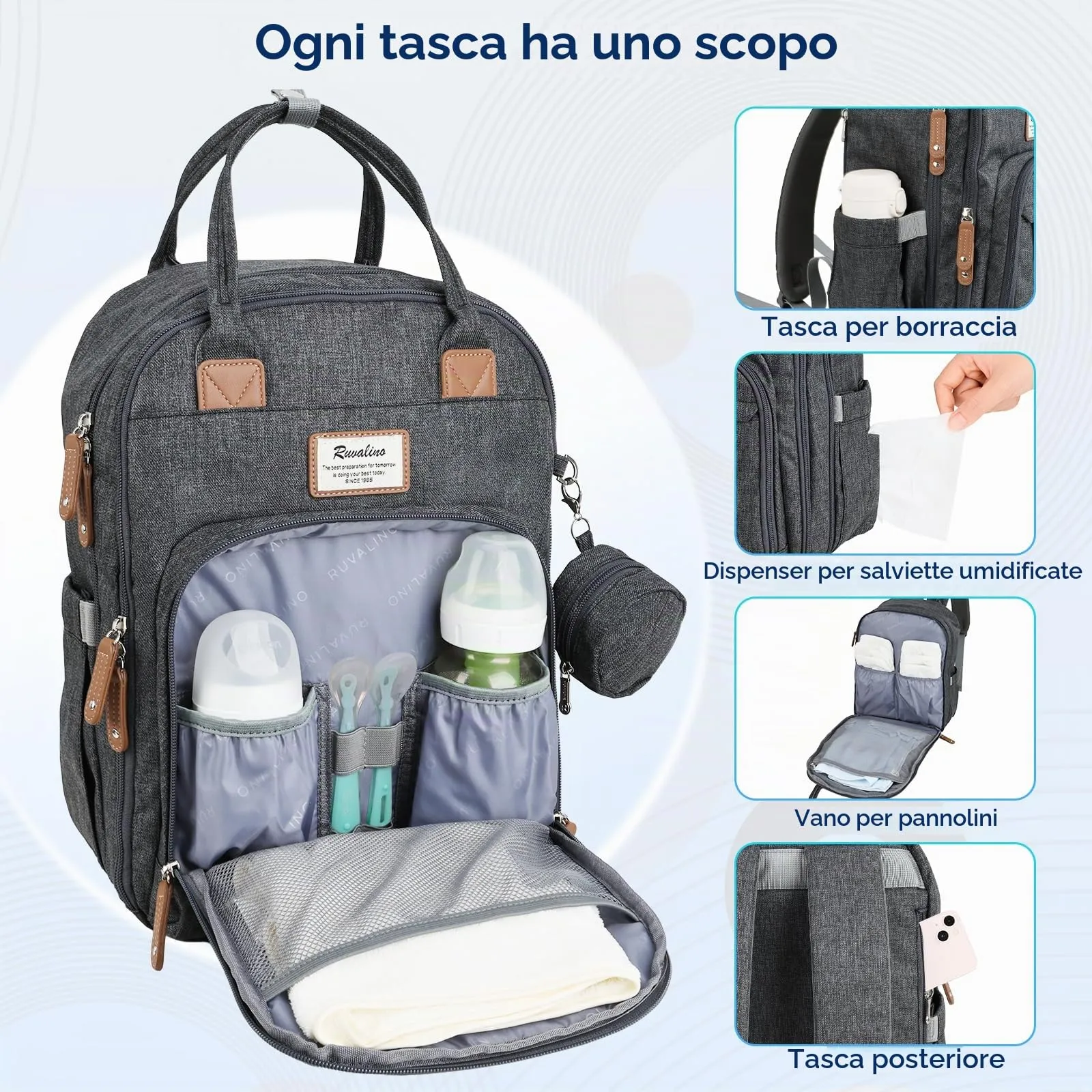 Dikaslon Wickelbackpack mit Vakuumkompression TW608-G - immagine 6