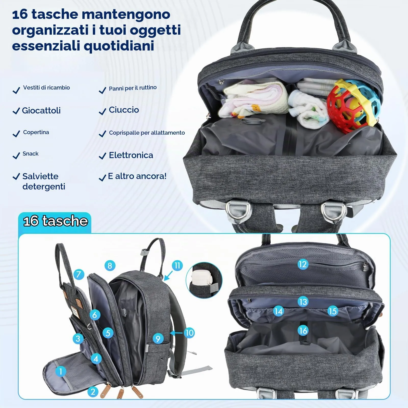 Dikaslon Wickelbackpack mit Vakuumkompression TW608-G - immagine 7