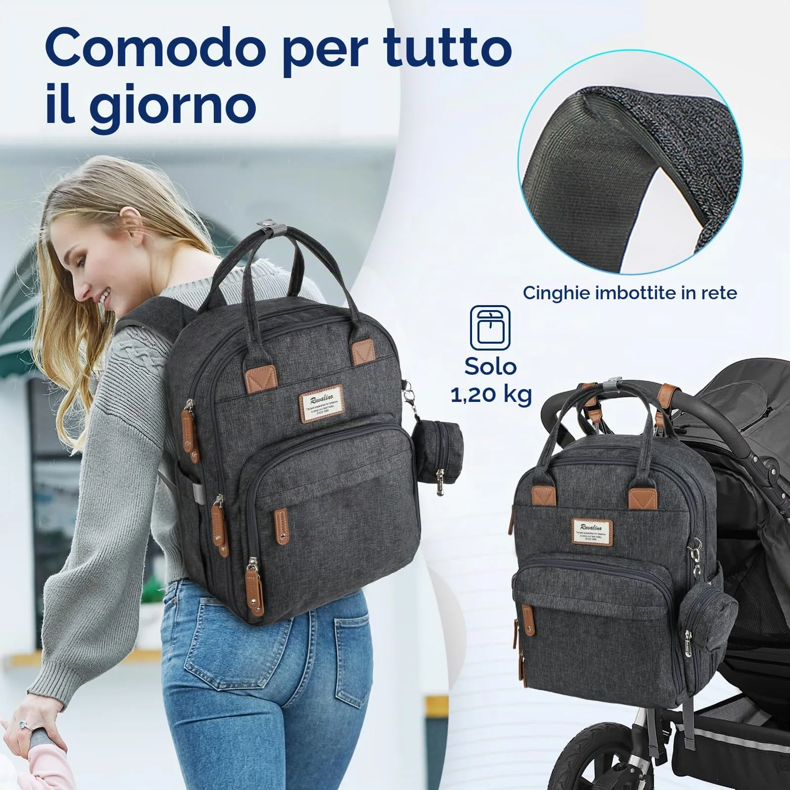 Dikaslon Wickelbackpack mit Vakuumkompression TW608-G - immagine 9