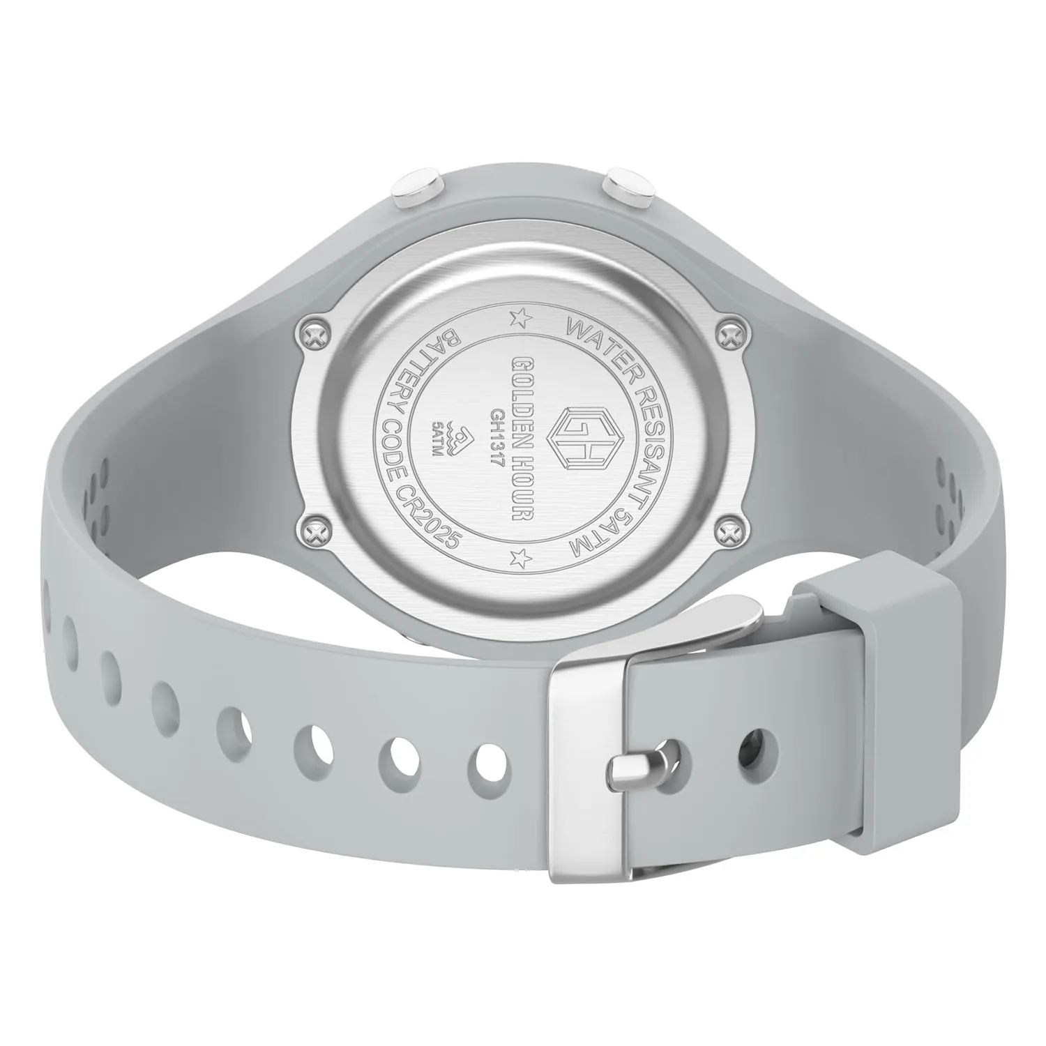 Golden Hour Orologio Digitale Donna Sportivo 50M, Cronometro e Sveglia, Cinturino in Silicone - immagine 4