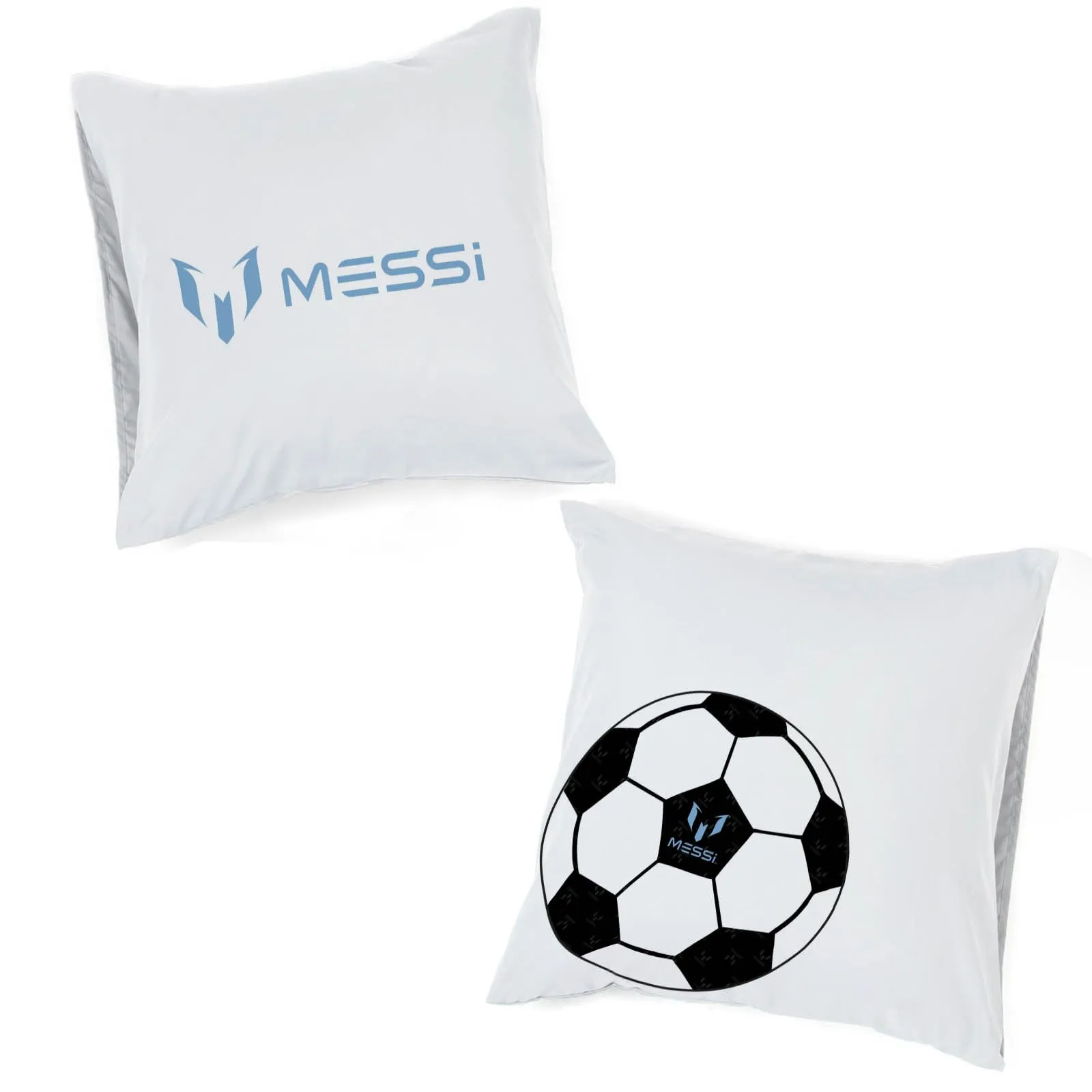 Jay Franco Messi Football Set di biancheria da letto per bambini con copripiumino e federa, bianco - immagine 4