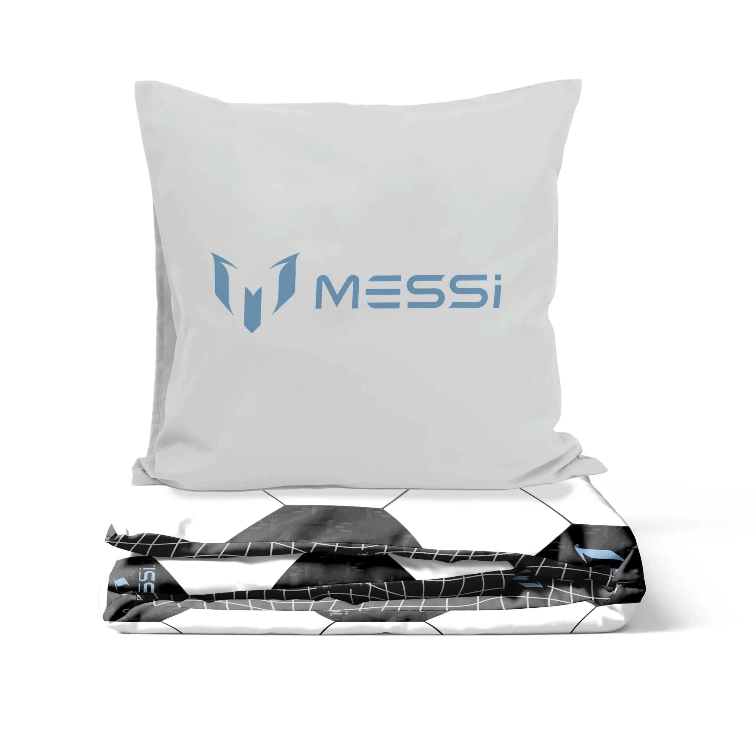Jay Franco Messi Football Set di biancheria da letto per bambini con copripiumino e federa, bianco - immagine 5