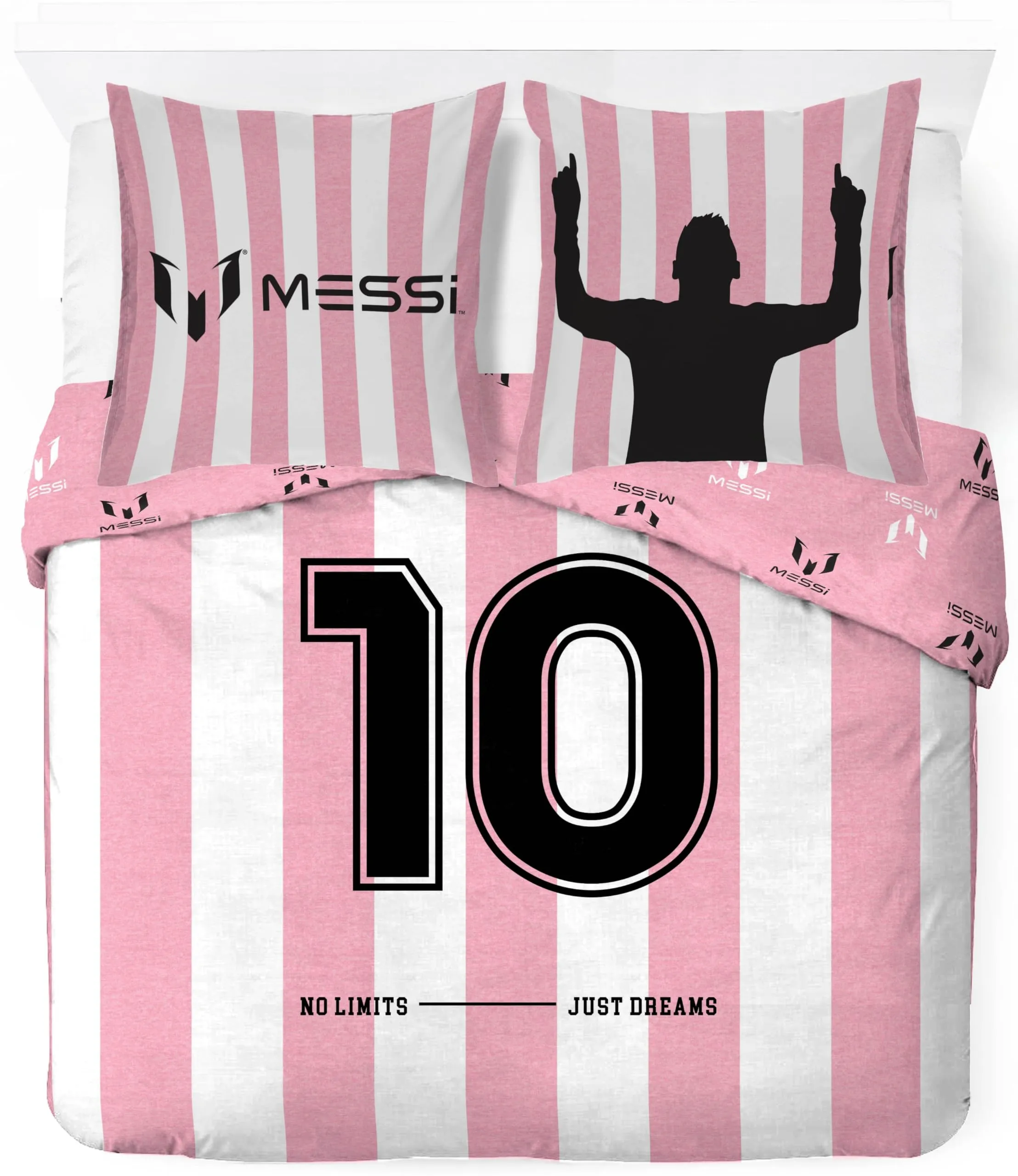Jay Franco Messi Football Set di biancheria da letto, Rosa, 3 pezzi per letto matrimoniale - immagine 1