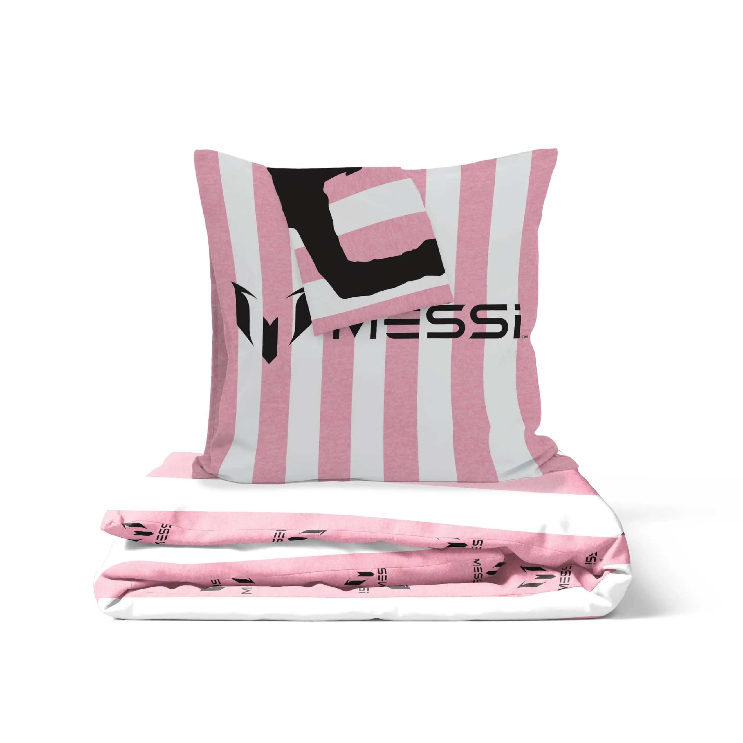 Jay Franco Messi Football Set di biancheria da letto, Rosa, 3 pezzi per letto matrimoniale - immagine 5