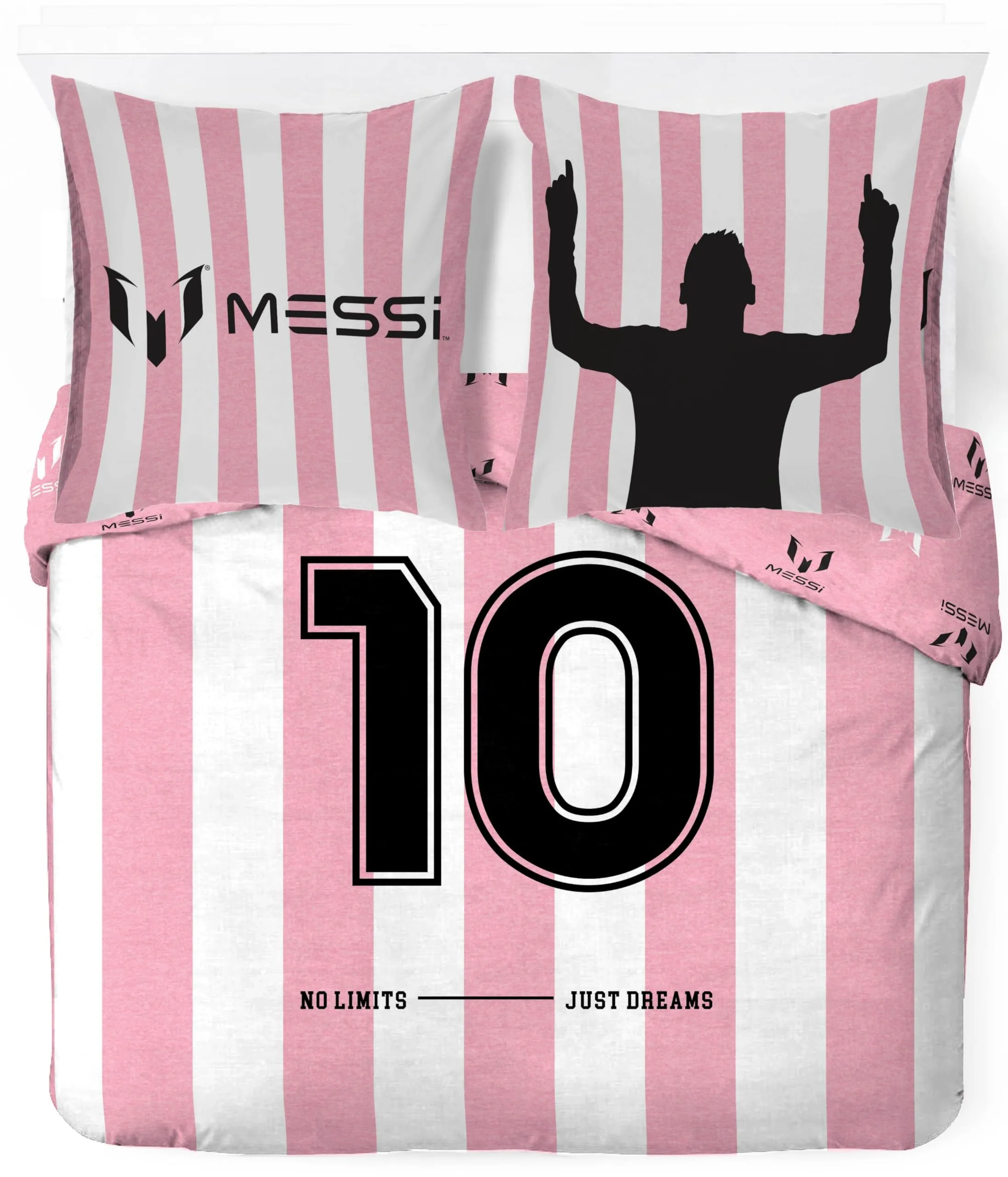 Jay Franco Messi Football Bedding Set, 3 Piece, Pink - immagine 1