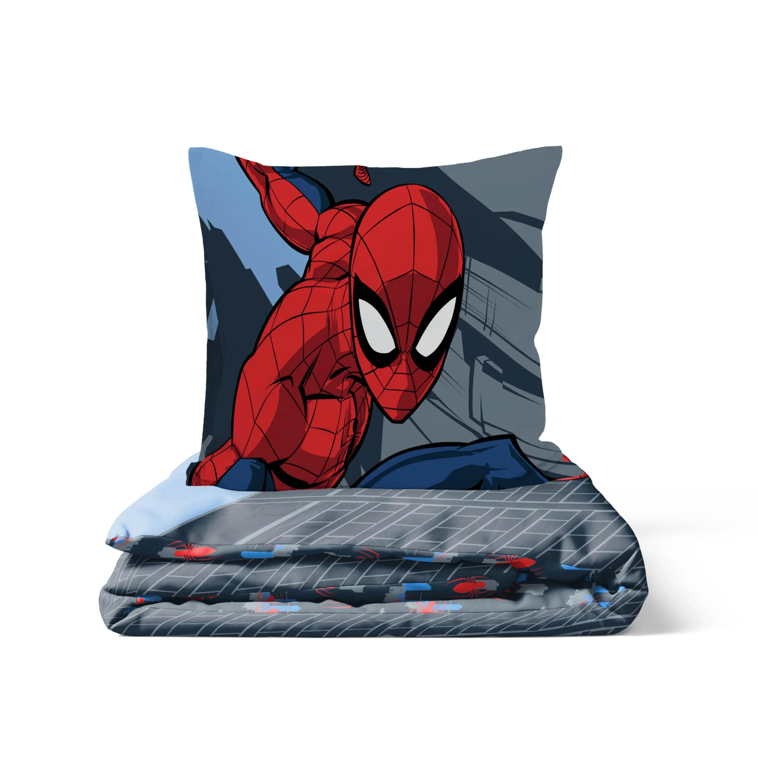 Jay Franco Marvel Spider-Man Set Copripiumino e Federa per Letto Singolo, Blu Scuro, 2 Pezzi - immagine 5