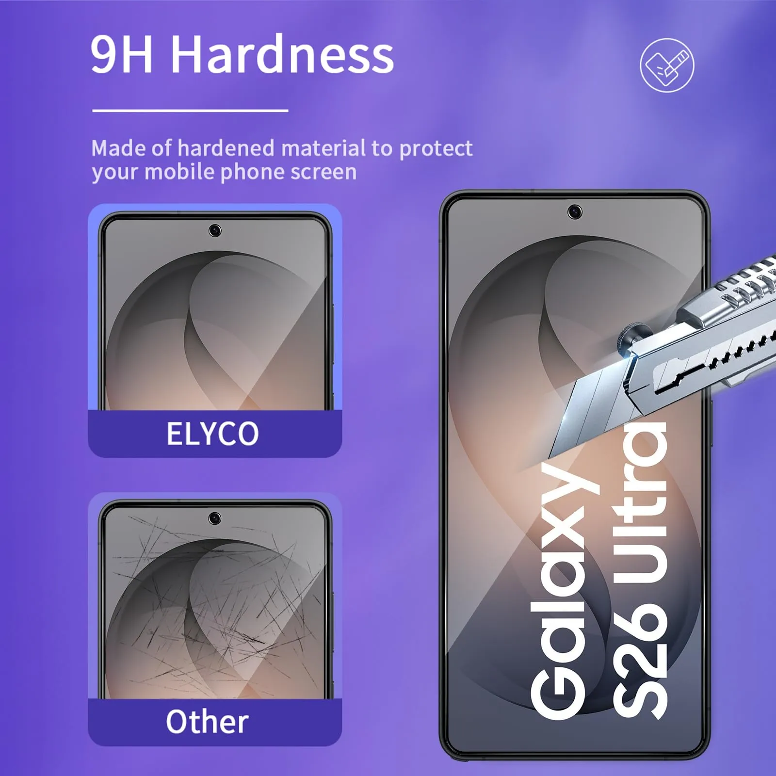 ELYCO Vetro Temperato Privacy per Samsung Galaxy S26 Ultra, 2 Pezzi - immagine 5