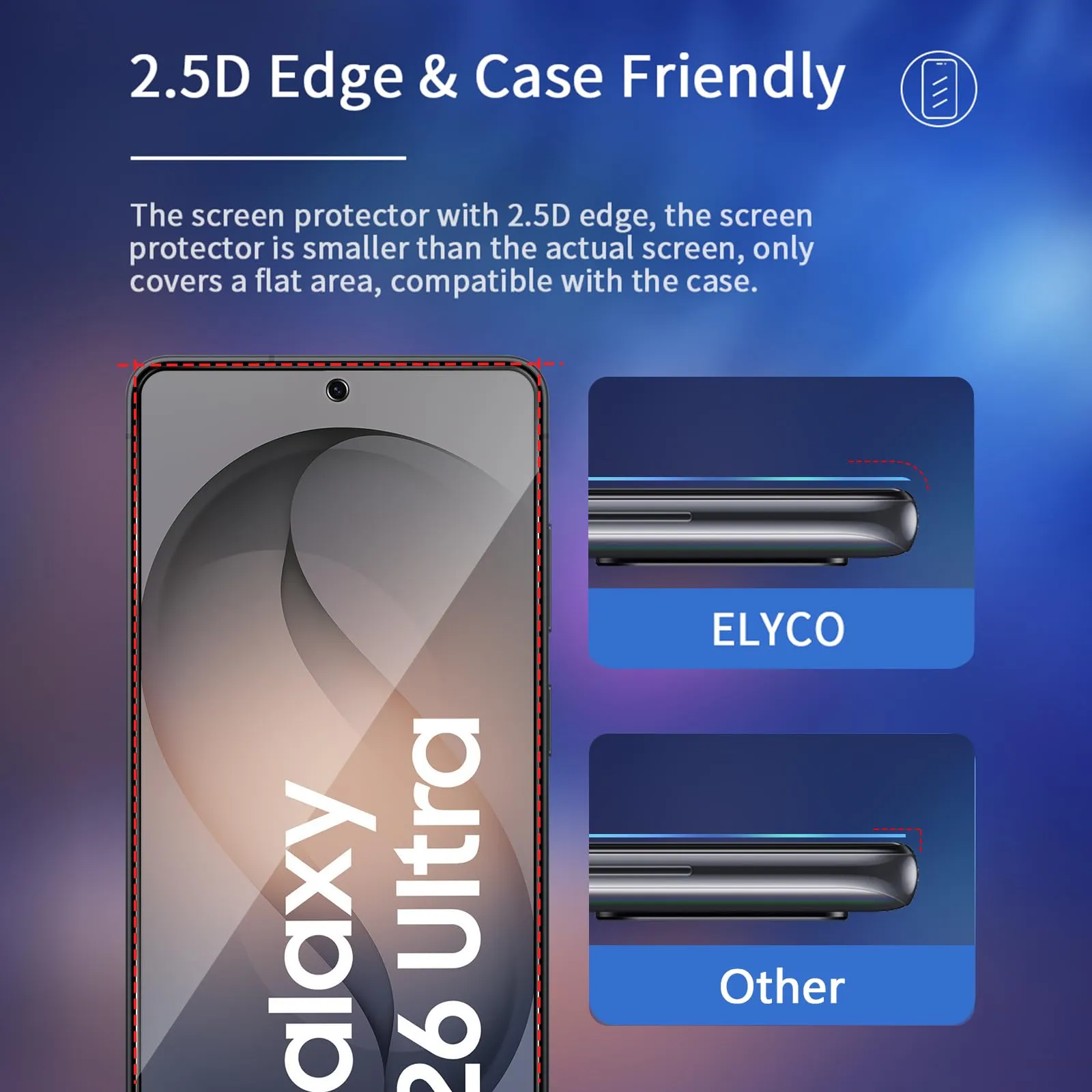 ELYCO Vetro Temperato Privacy per Samsung Galaxy S26 Ultra, 2 Pezzi - immagine 7