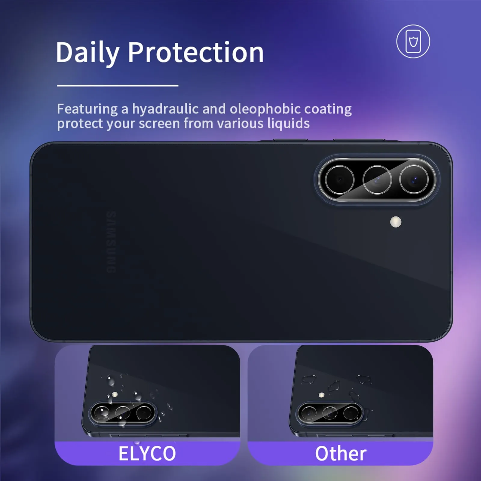 ELYCO Pellicola Protettiva Fotocamera per Samsung Galaxy A37/A57 5G, 3 Pezzi - immagine 2