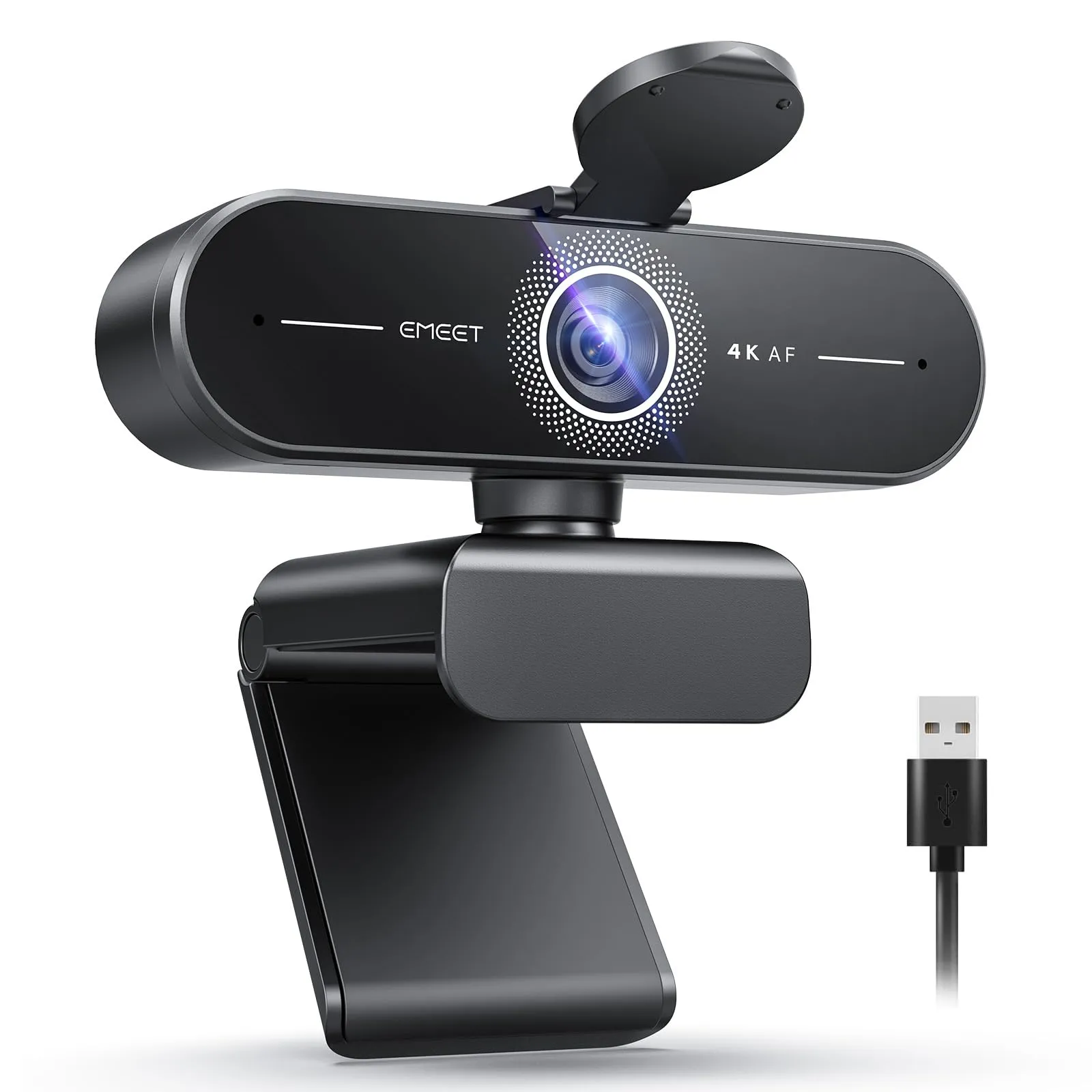 EMEET C60E 4K Webcam, PDAF Autofocus, Dual Microphone, USB Plug & Play for PC and Mac - immagine 1