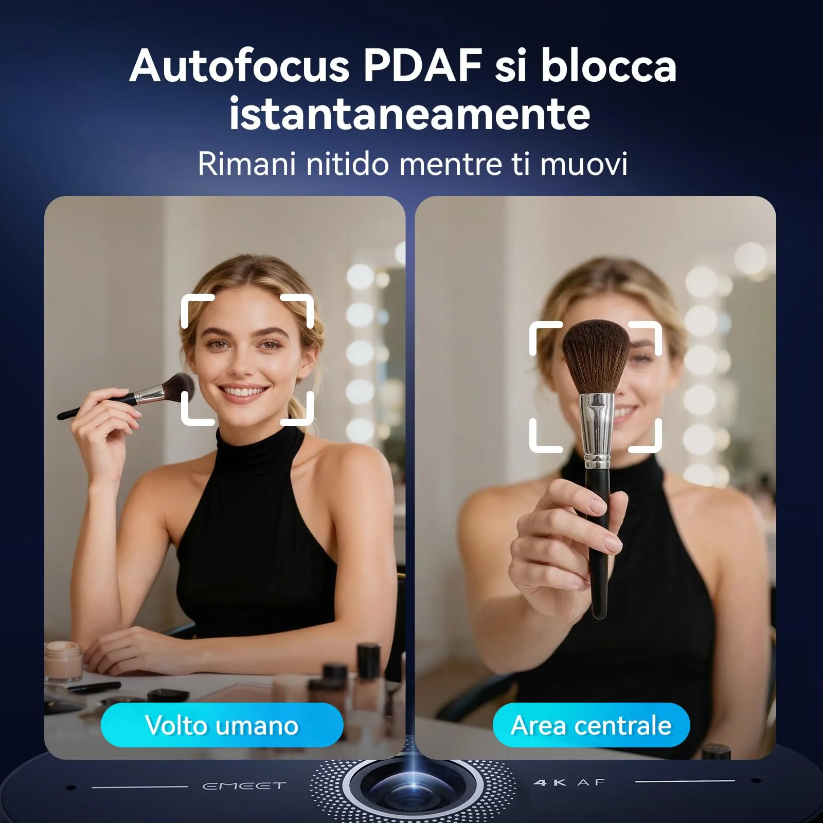 EMEET C60E 4K Webcam, PDAF Autofocus, Dual Microphone, USB Plug & Play for PC and Mac - immagine 3