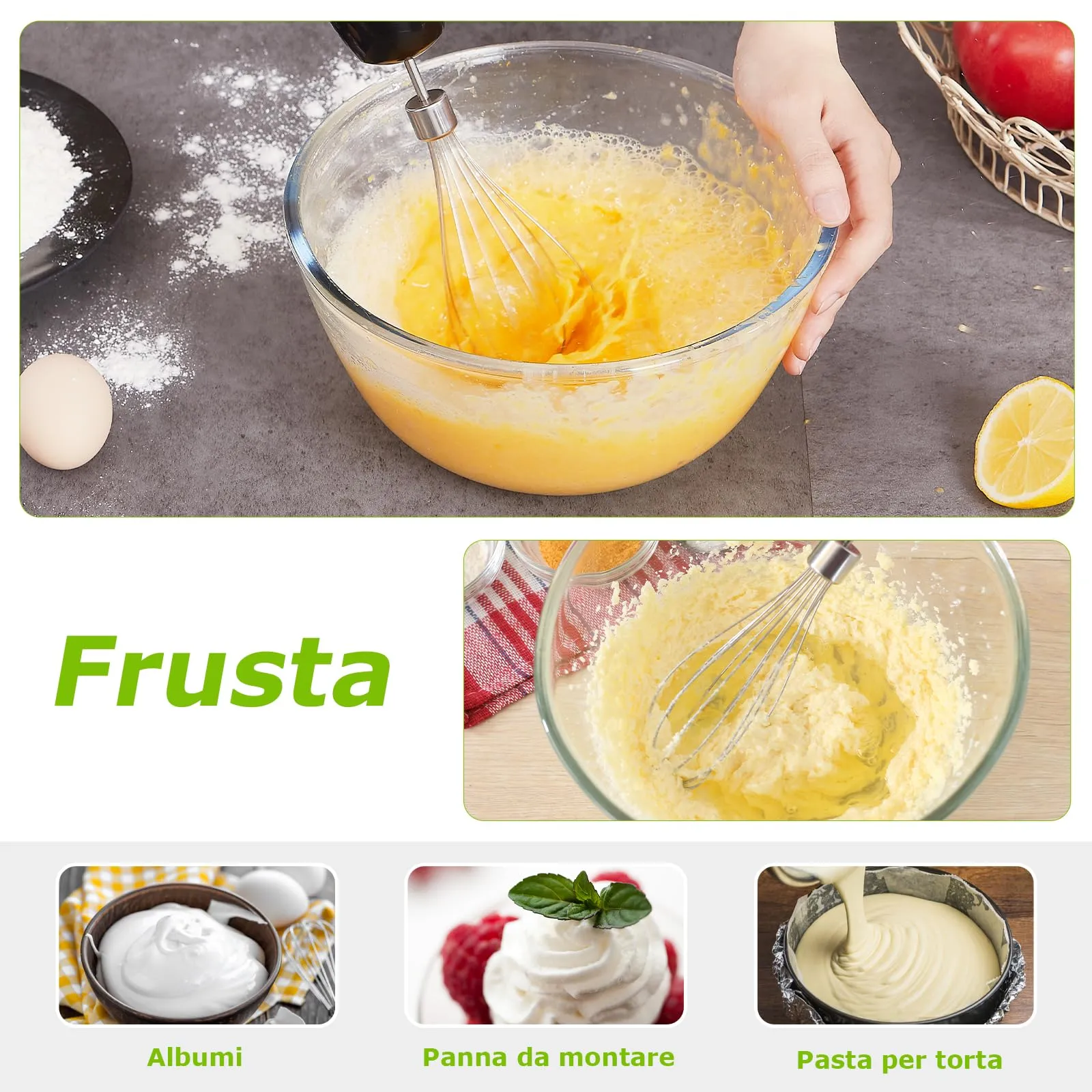 Bonsenkitchen Frullatore a Immersione 4-in-1 1000W HB3203-V2 - immagine 4