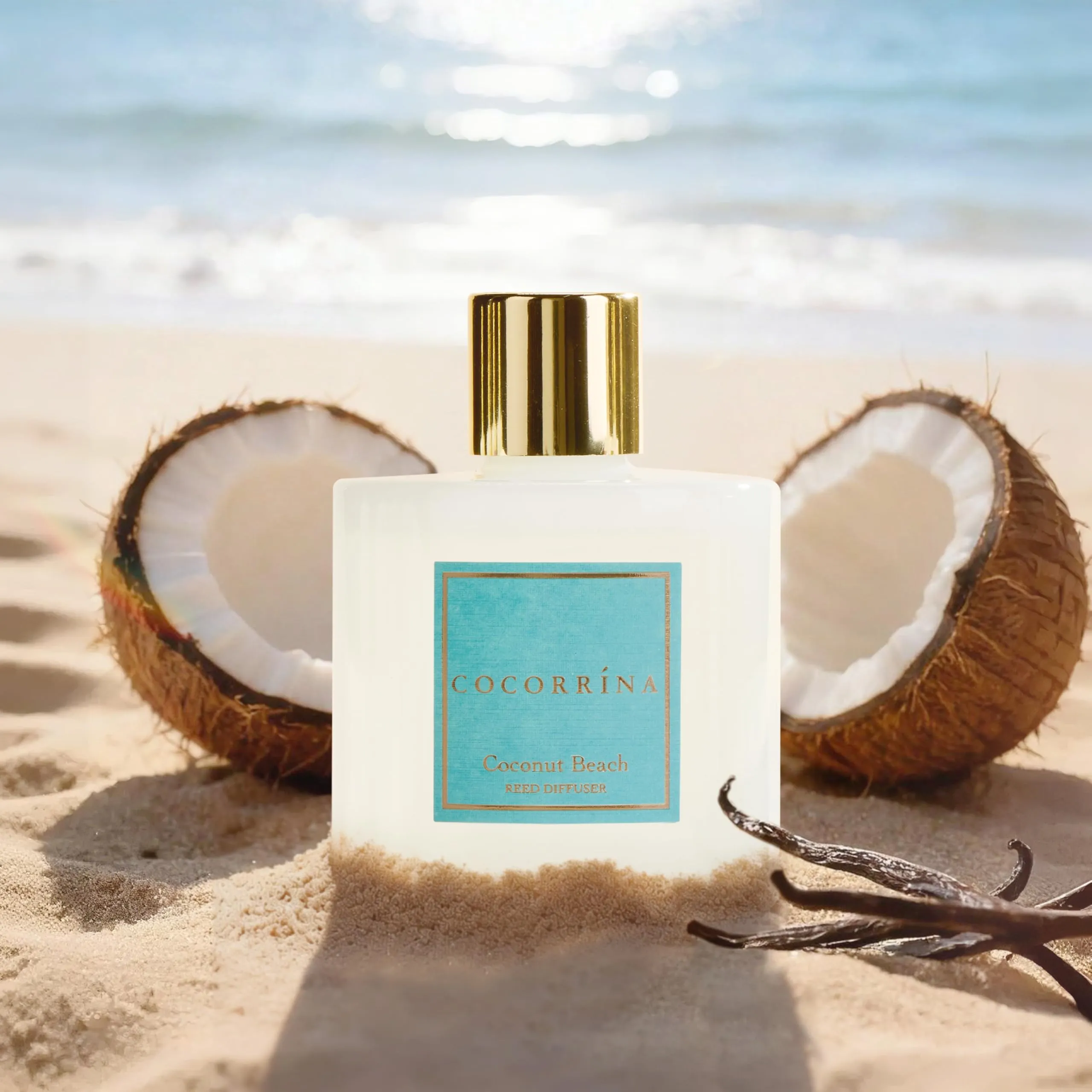 COCORRÍNA Diffusore Profumo Ambiente Coconut Beach, 200ml con Bastoncini - immagine 4